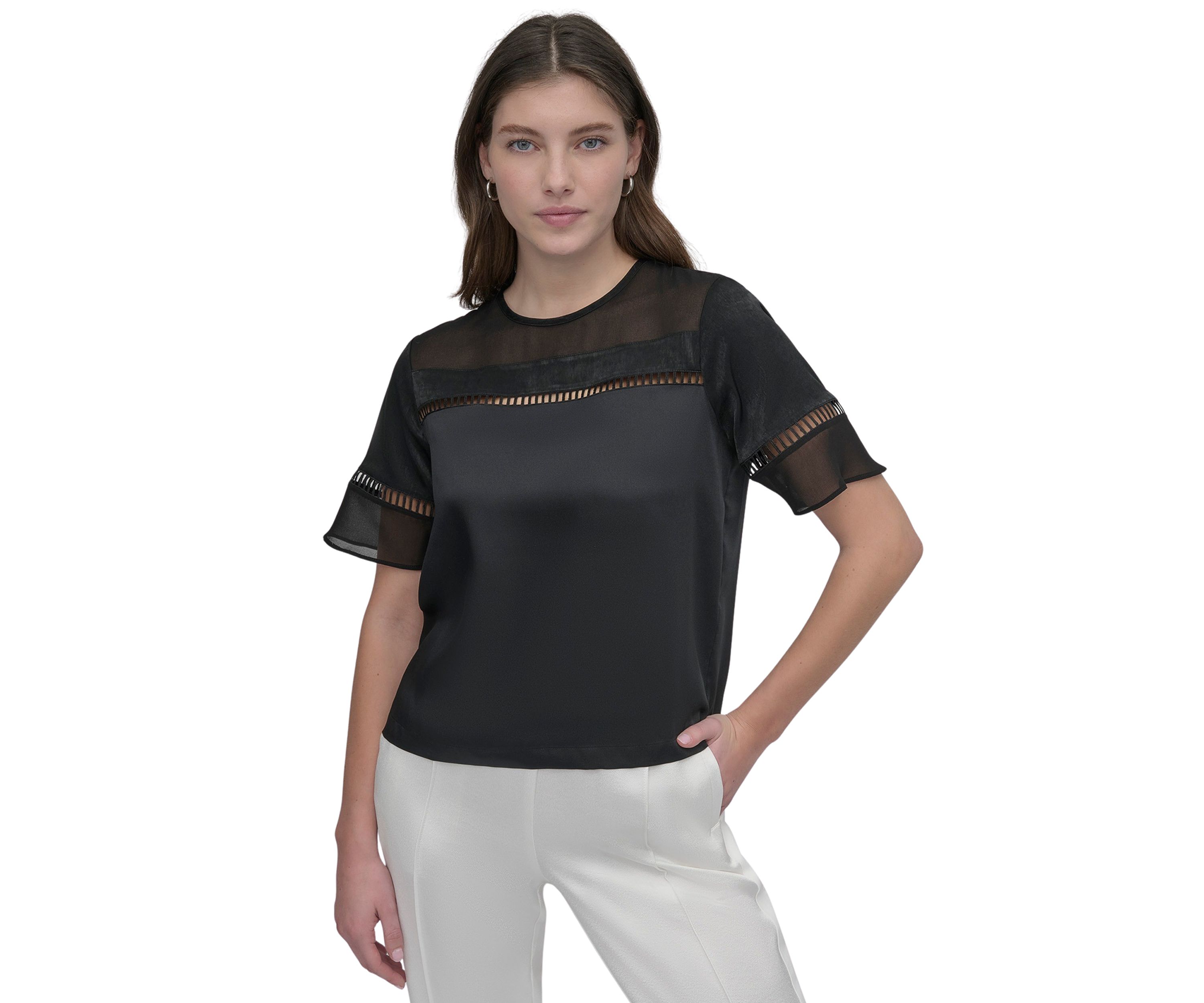 Womens Ladder Lace Blouse