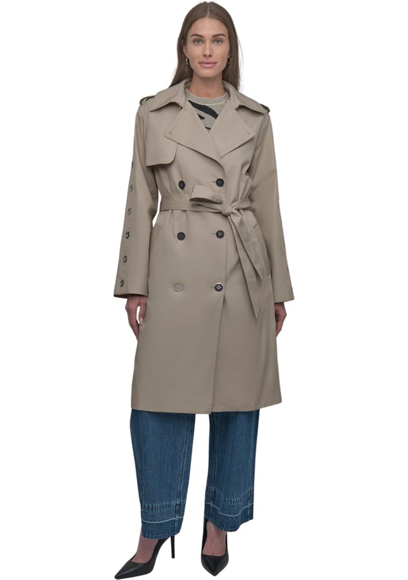 Womens Double Breasted Trench Coat