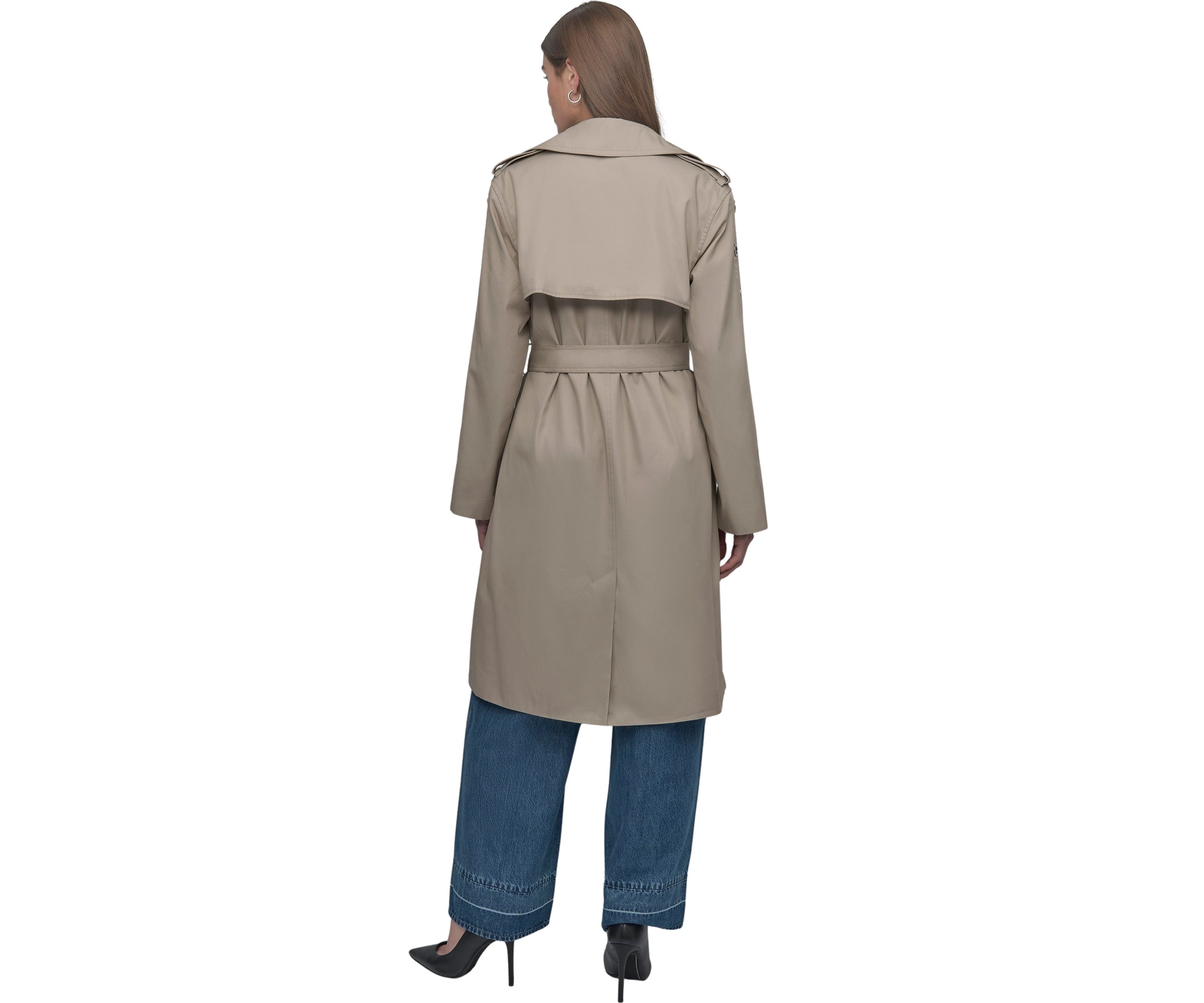 Womens Double Breasted Trench Coat