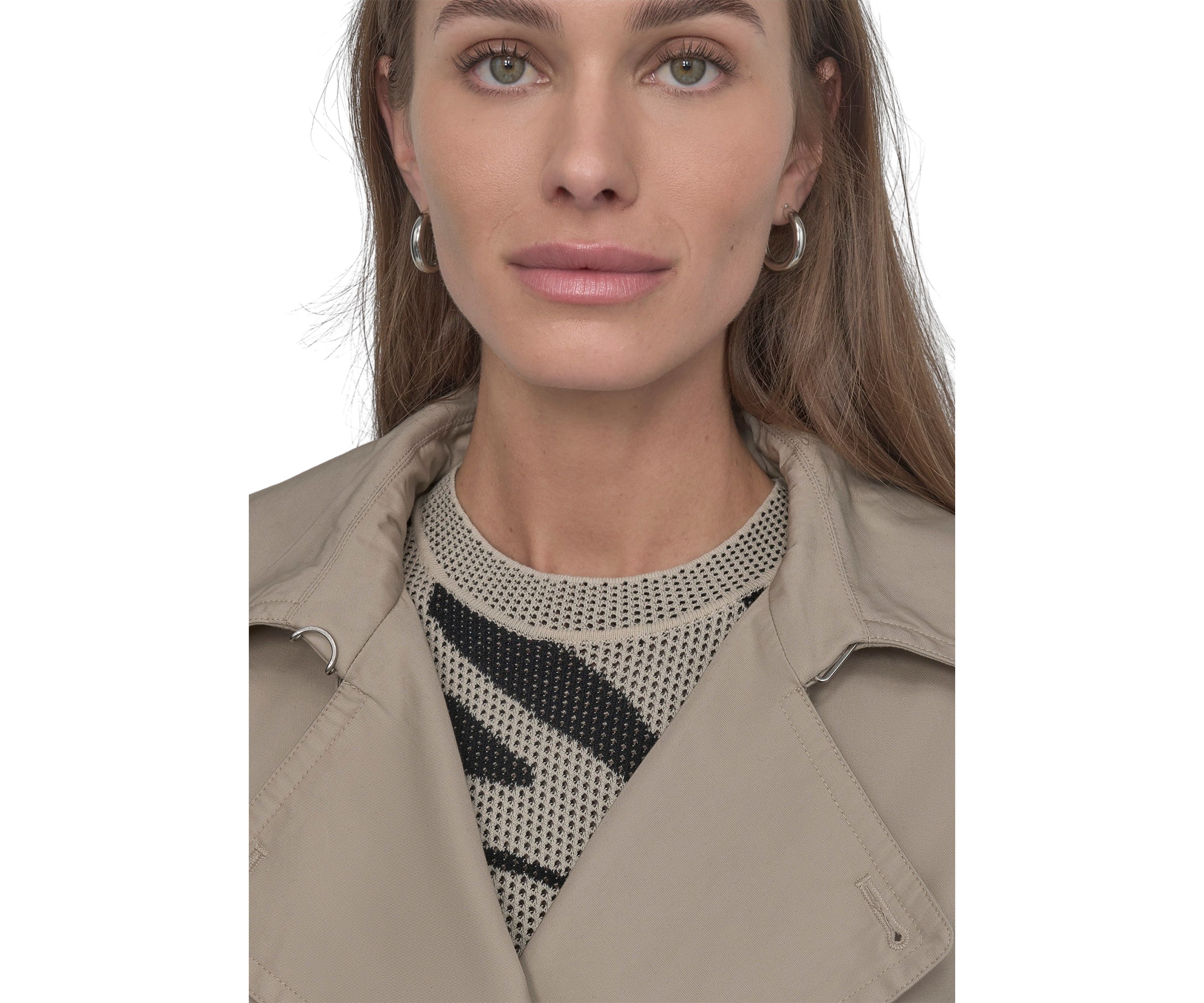 Womens Double Breasted Trench Coat