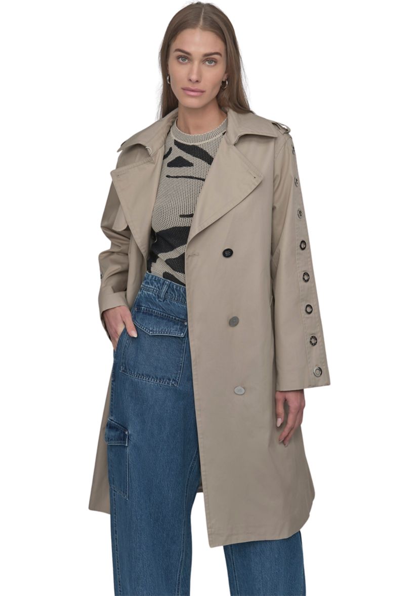 Womens Double Breasted Trench Coat
