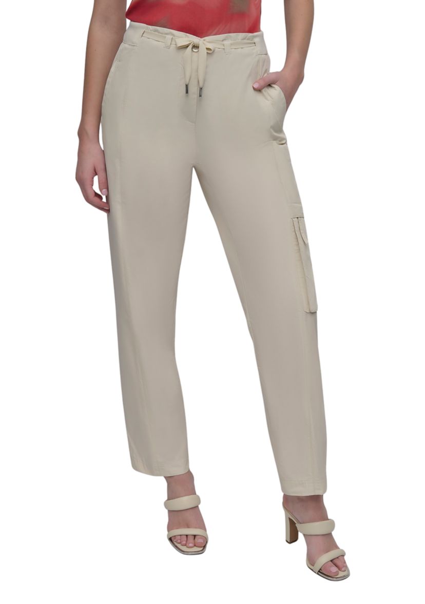Womens Pull On Satin Cargo Pants
