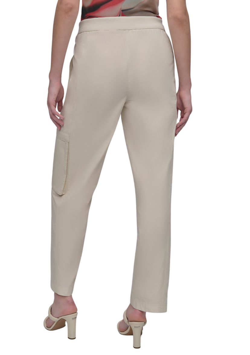 Womens Pull On Satin Cargo Pants