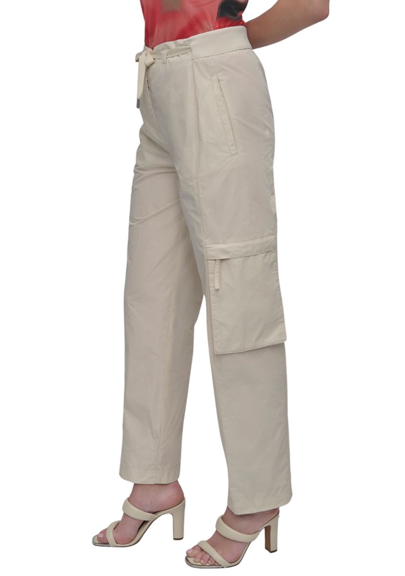 Womens Pull On Satin Cargo Pants