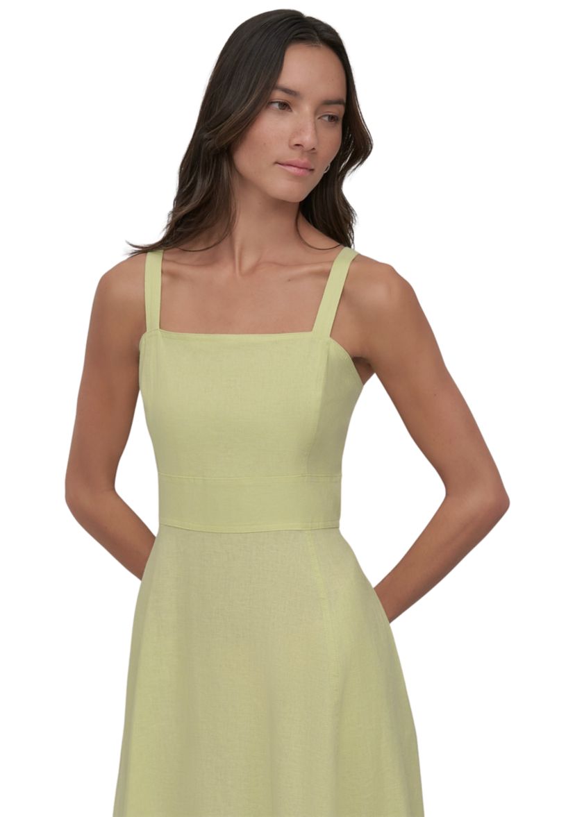 Womens Asymmetrical Linen Tank Dress
