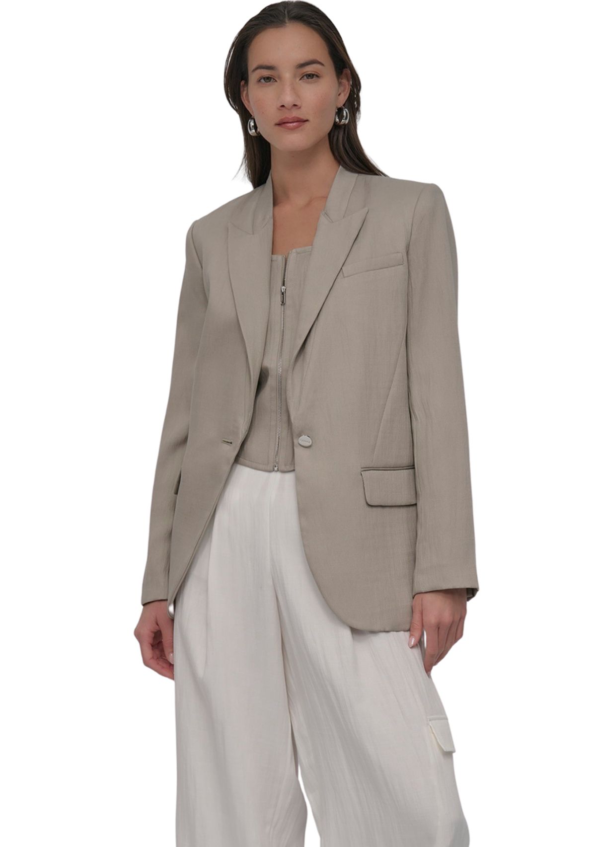 Womens Notch Collar Blazer
