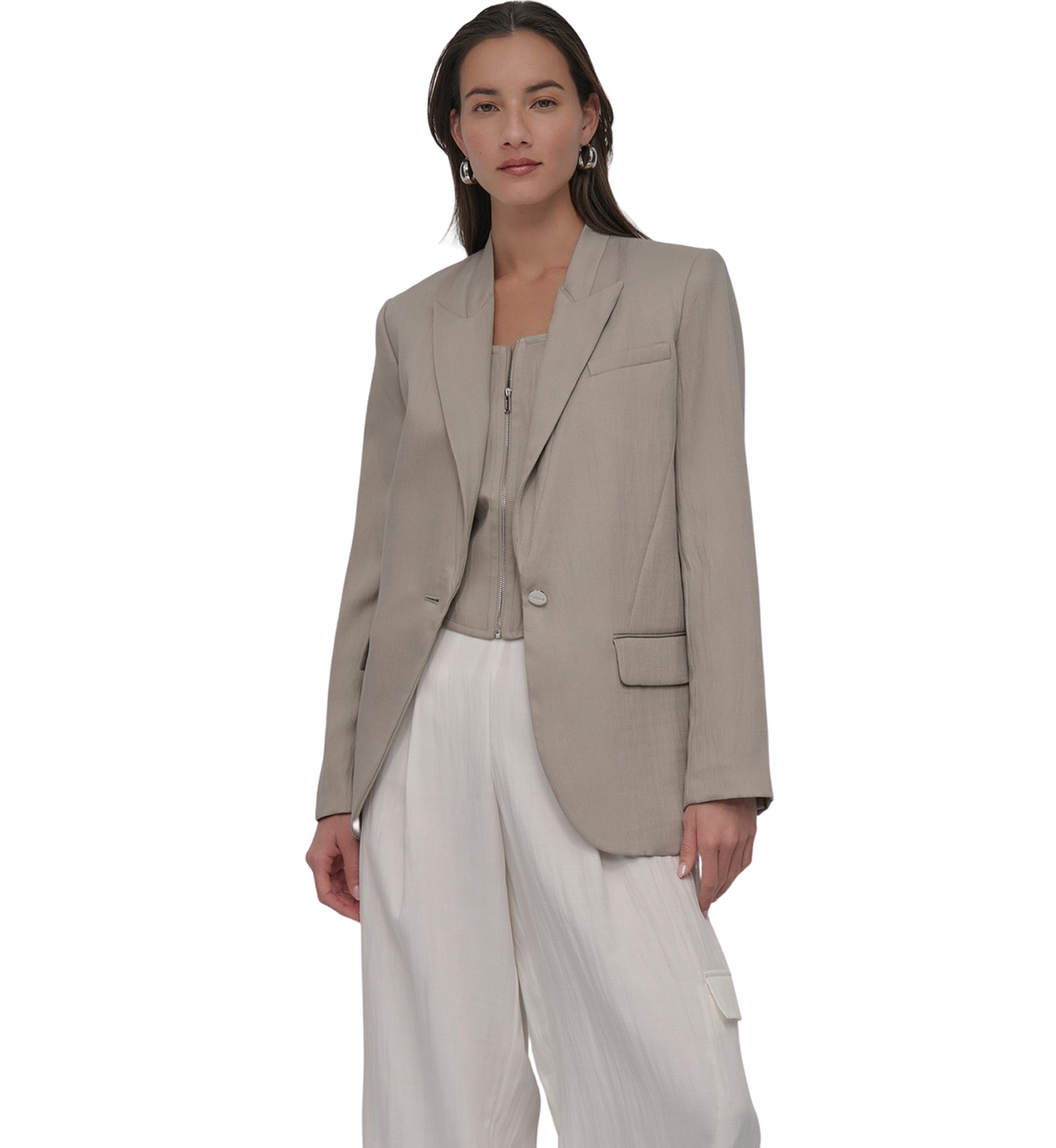 Womens Notch Collar Blazer