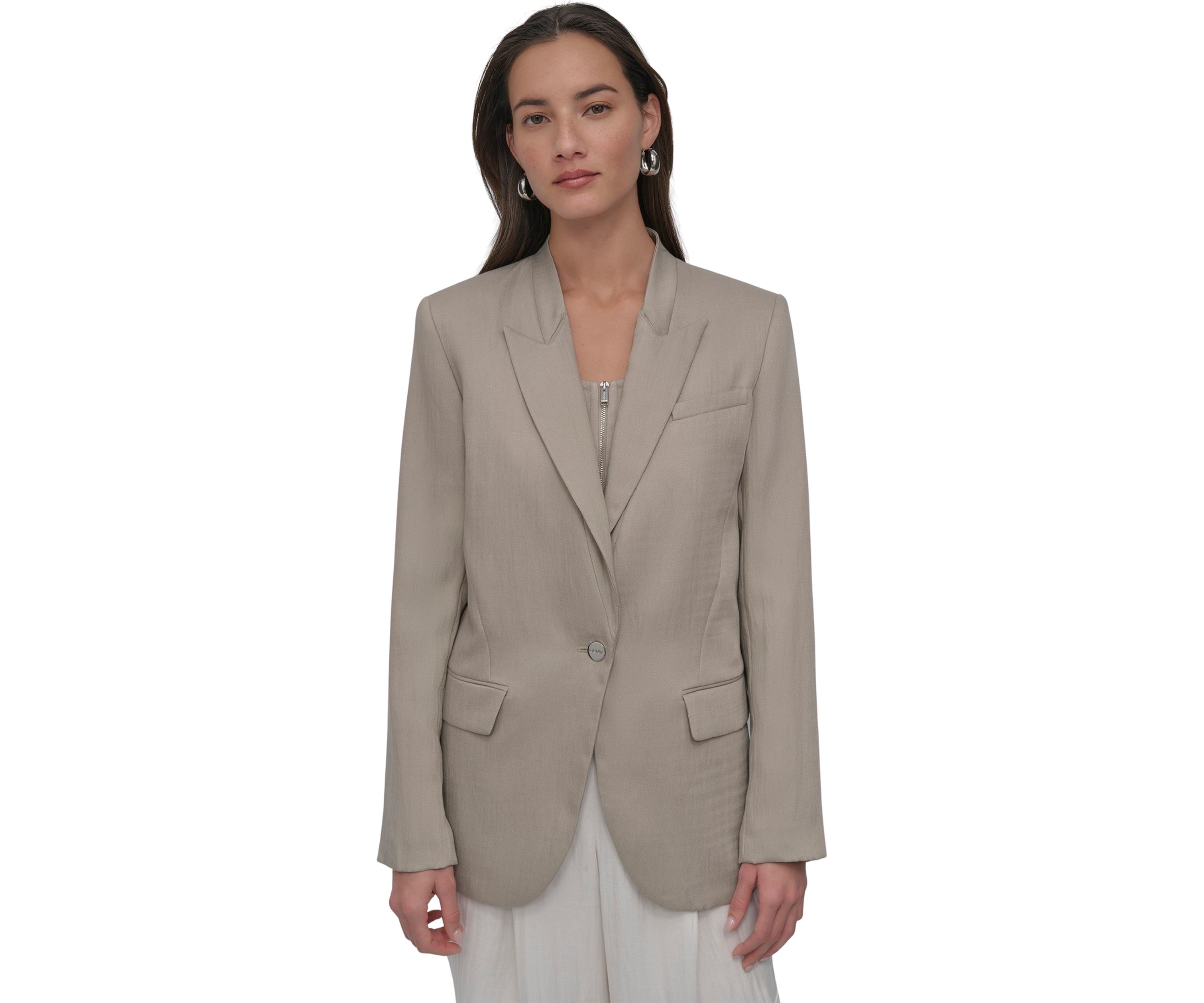 Womens Notch Collar Blazer