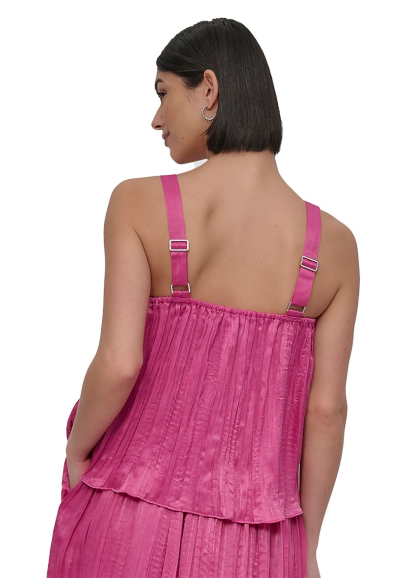 Womens Plissé Empire Tank Top