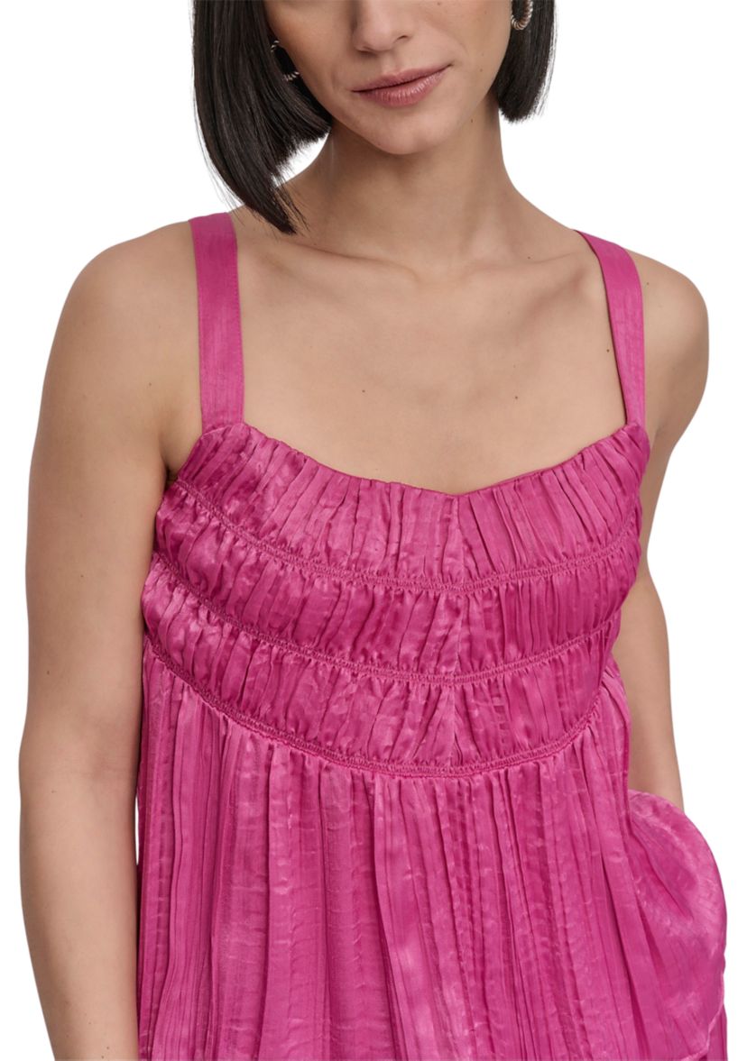 Womens Plissé Empire Tank Top