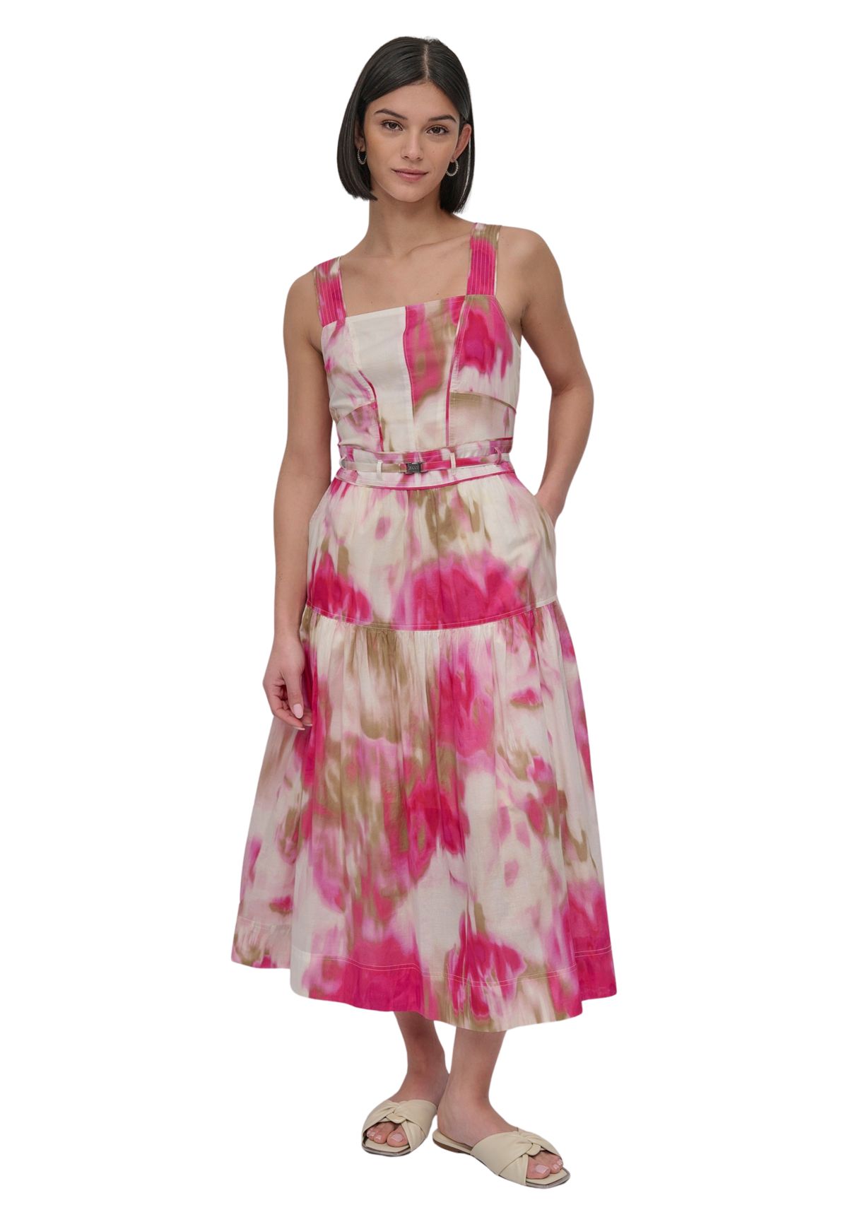 Womens Watercolor Tank Dress