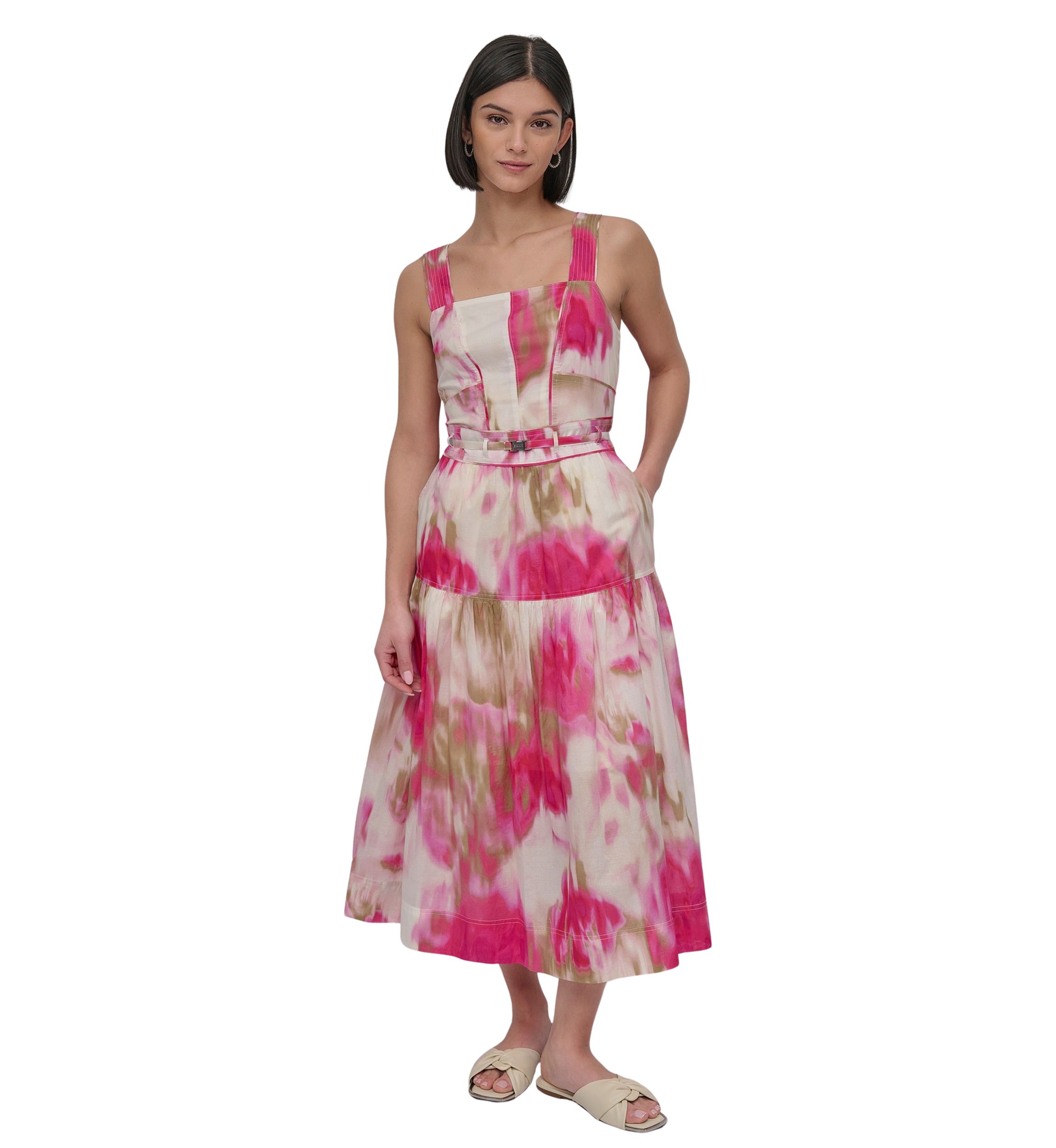 Womens Watercolor Tank Dress