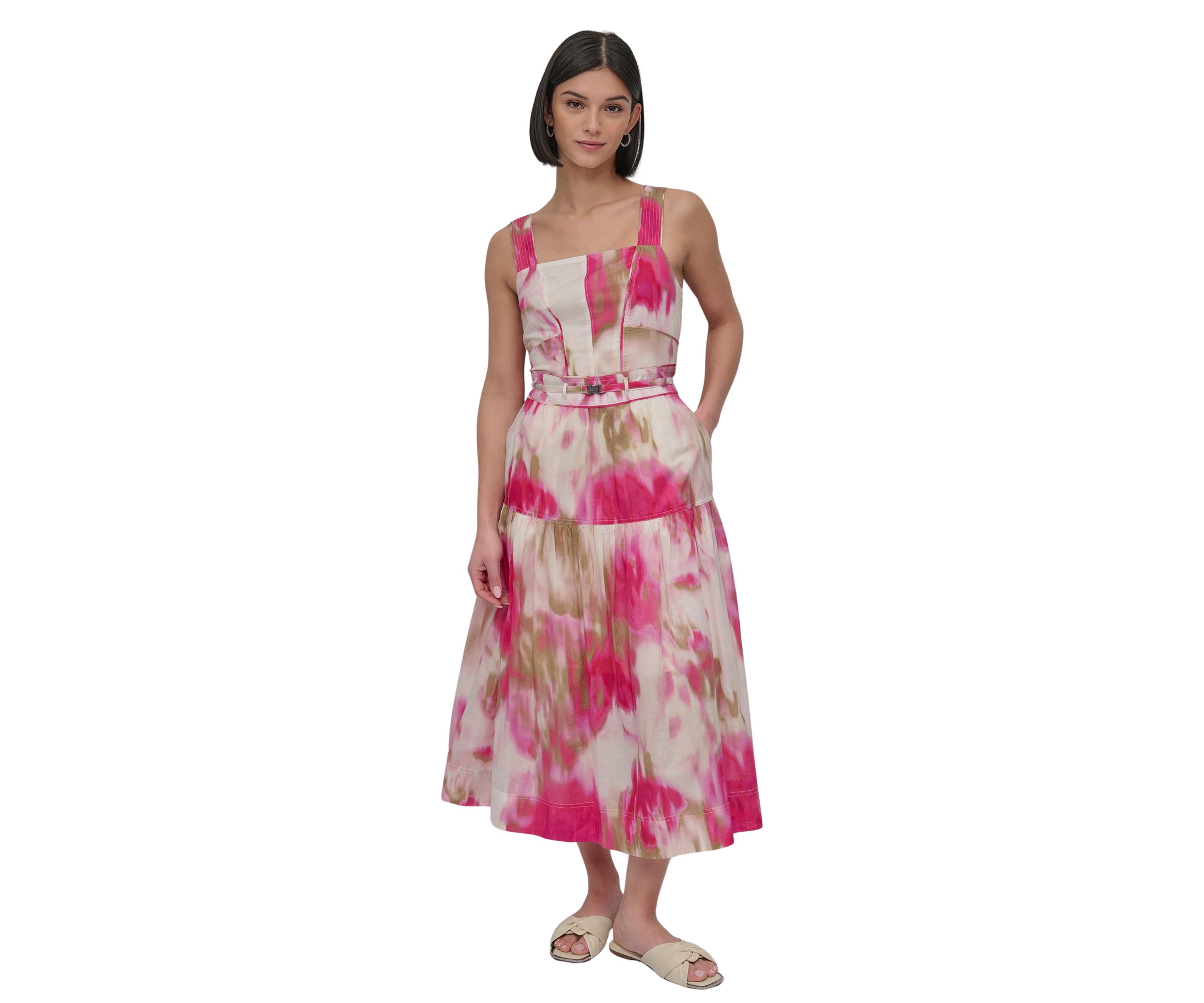 Womens Watercolor Tank Dress