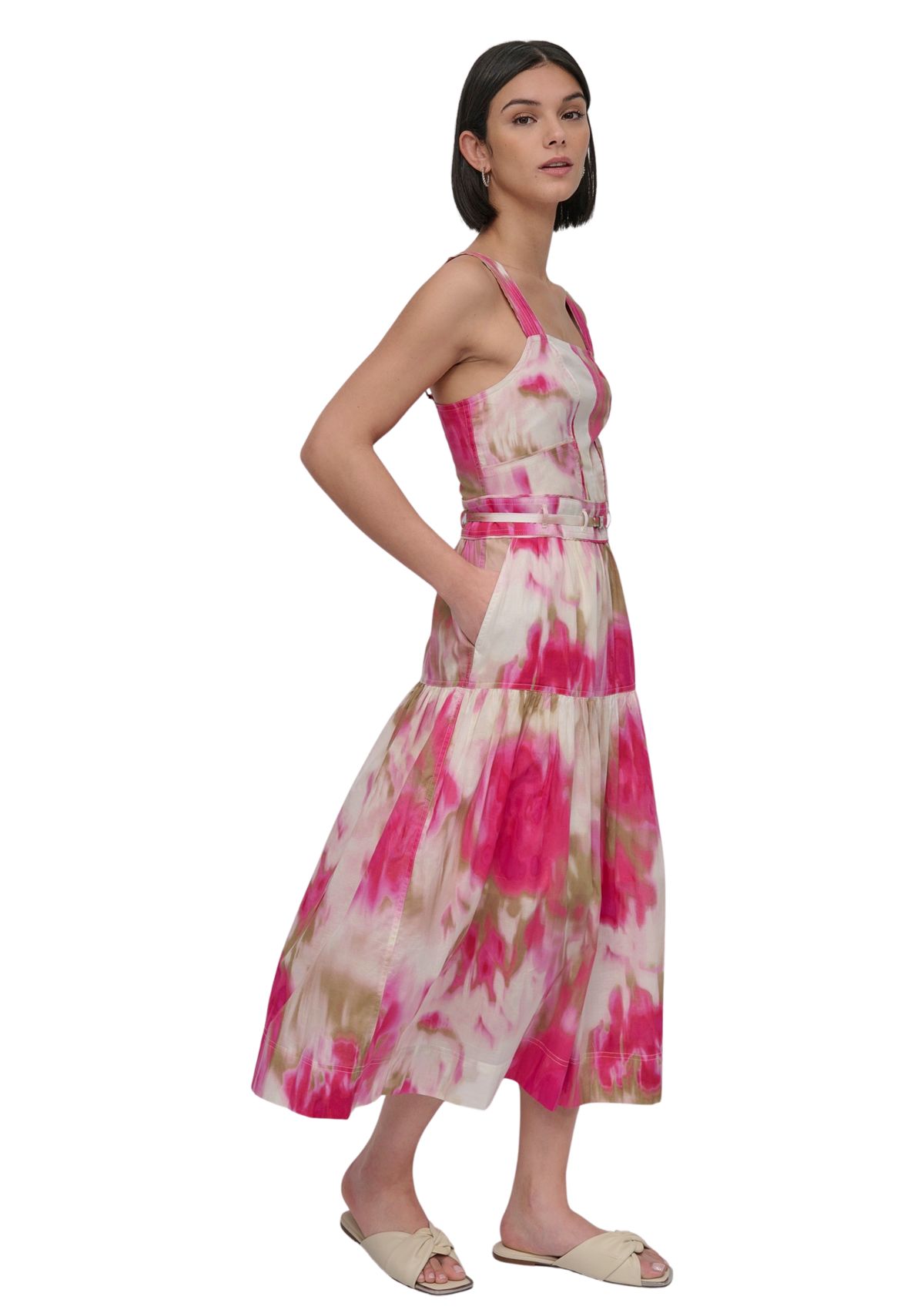 Womens Watercolor Tank Dress