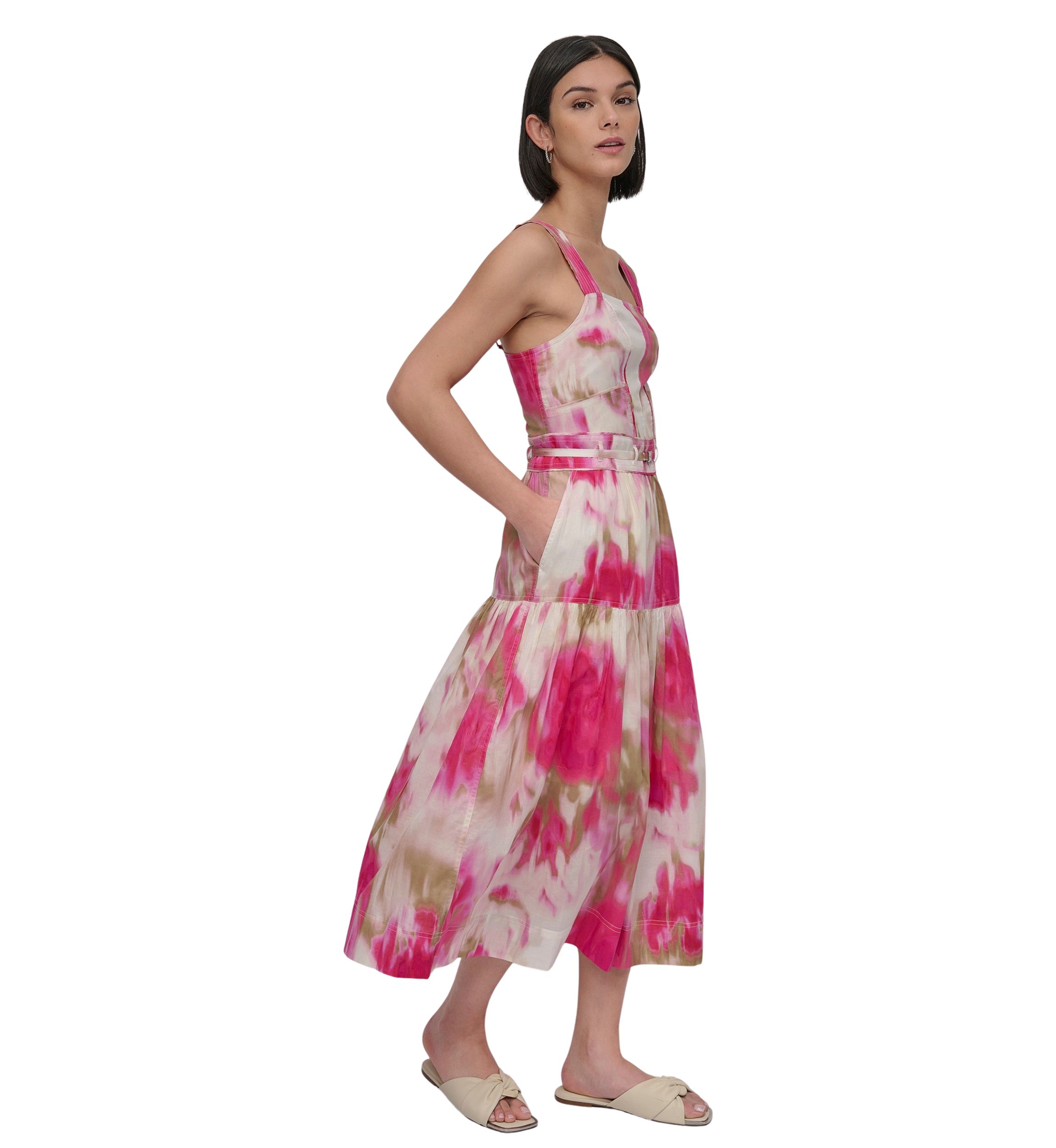 Womens Watercolor Tank Dress