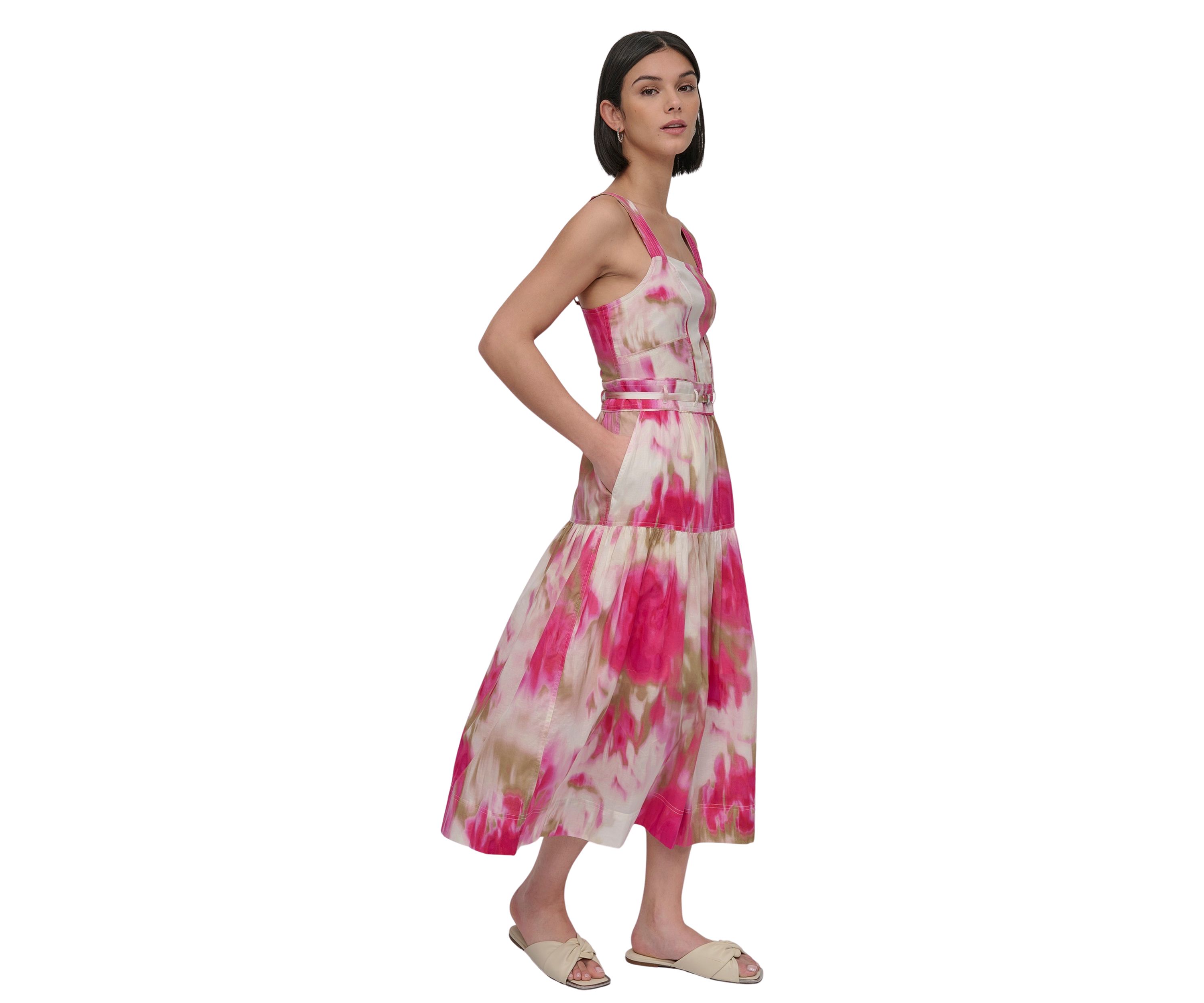 Womens Watercolor Tank Dress