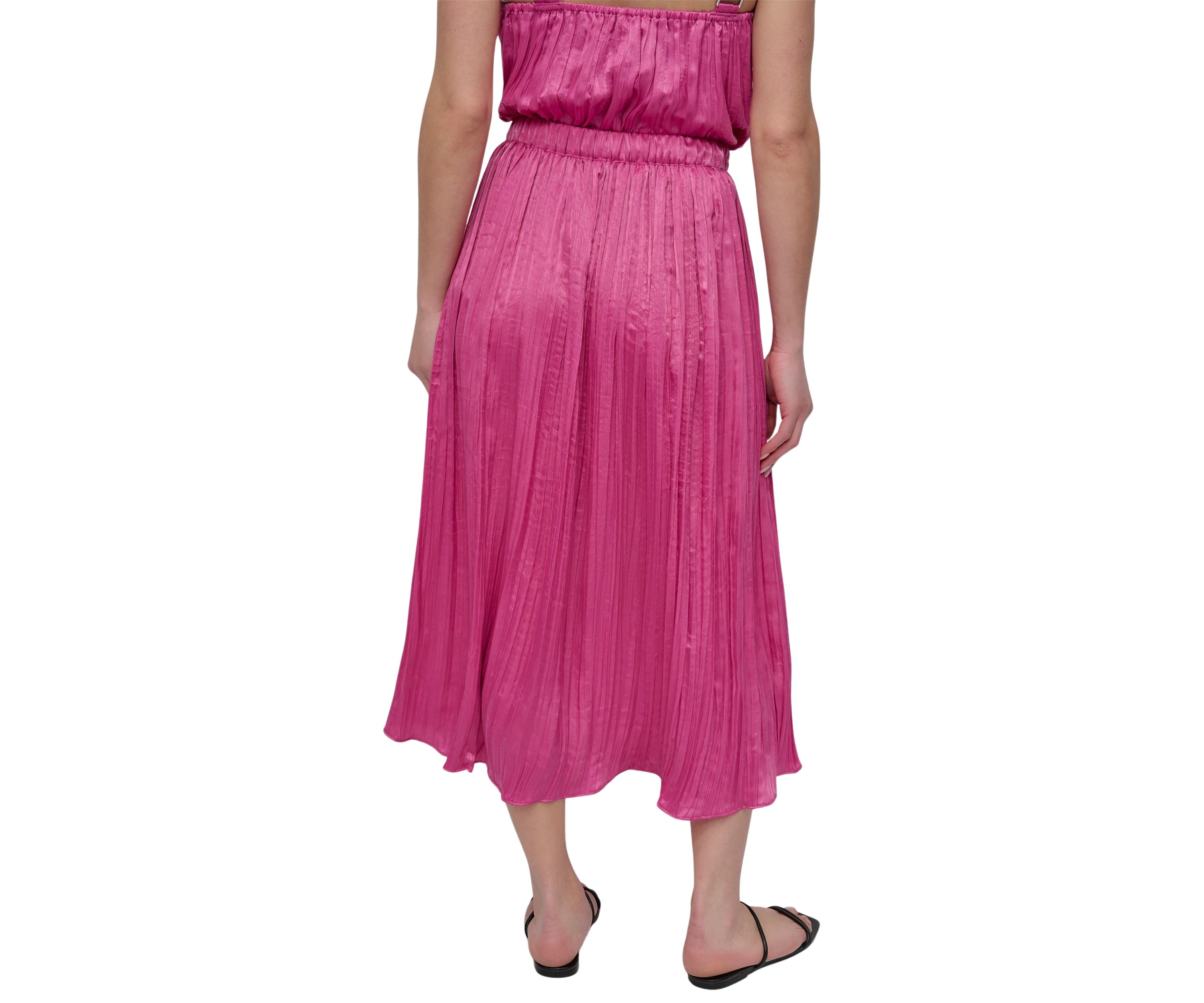 Womens Wide Leg Plissé Pants