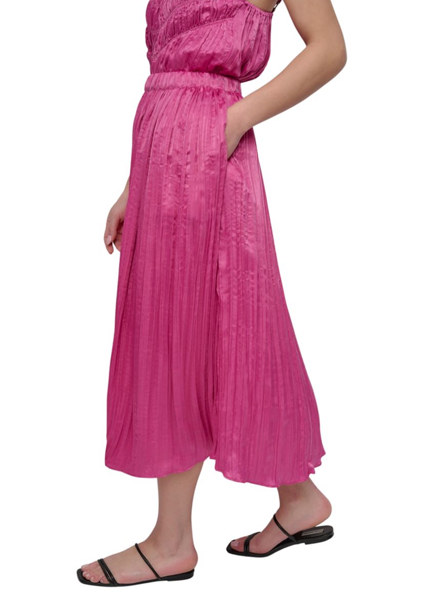 Womens Wide Leg Plissé Pants