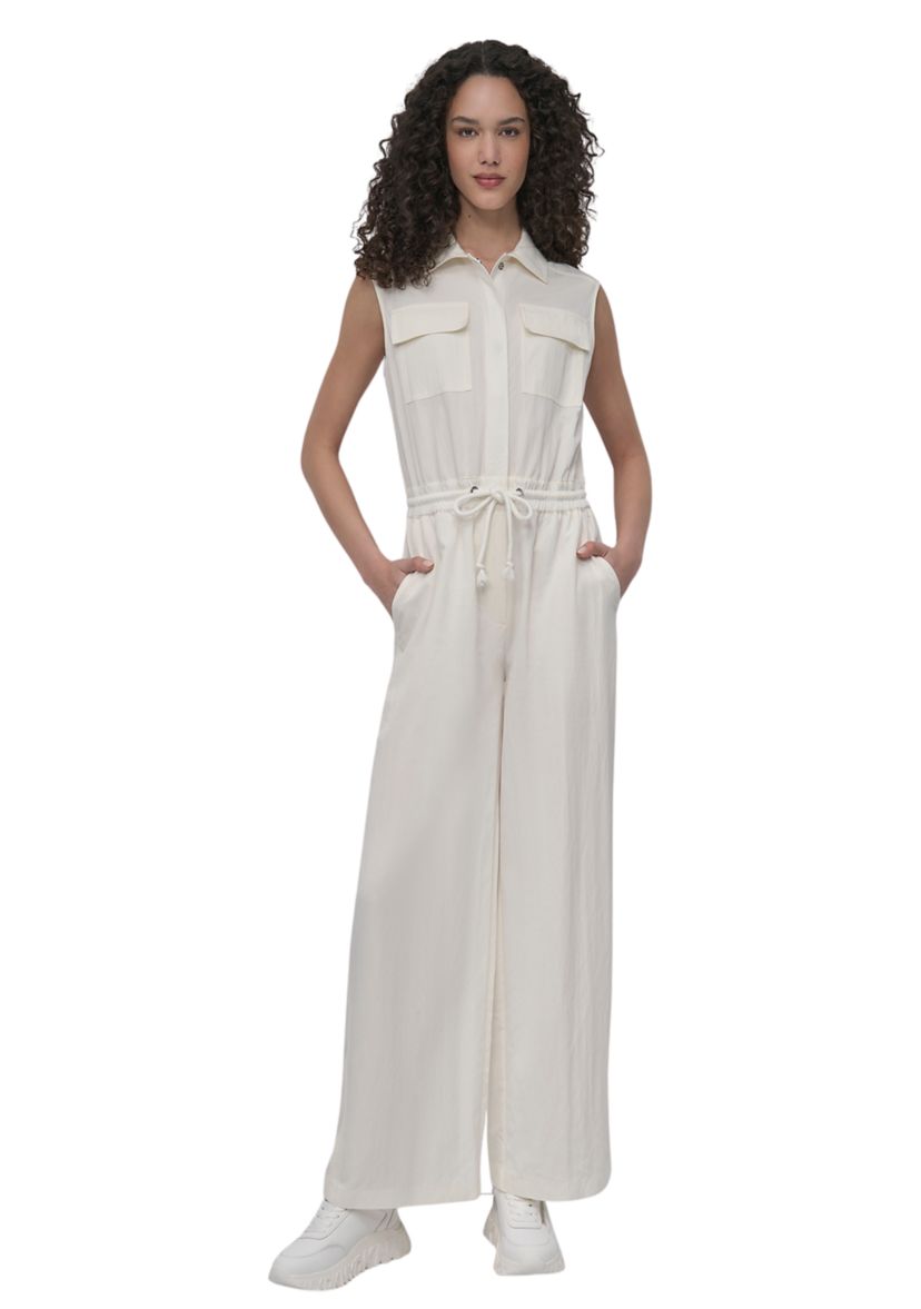 Womens Sleeveless Utility Jumpsuit