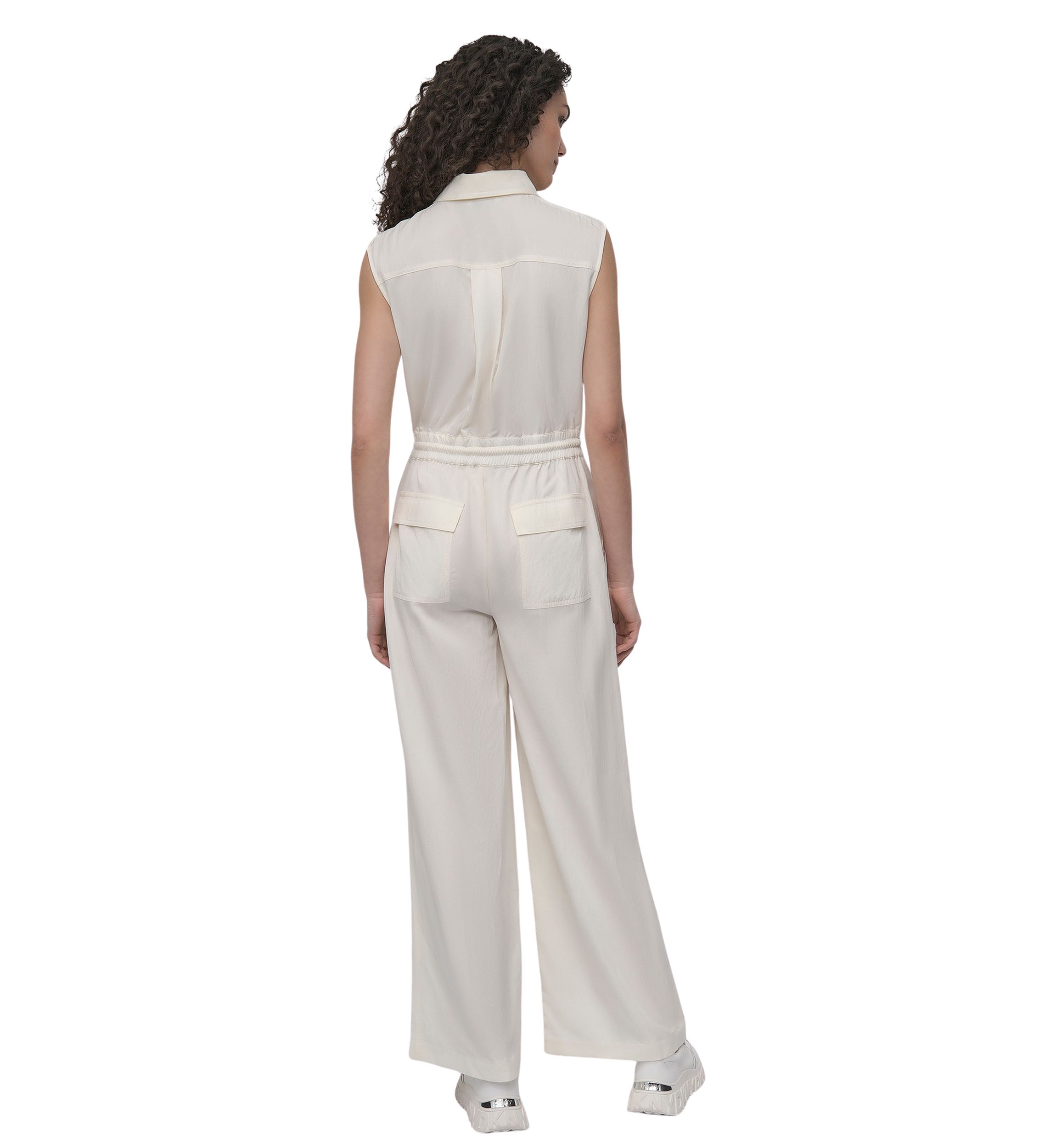 Womens Sleeveless Utility Jumpsuit
