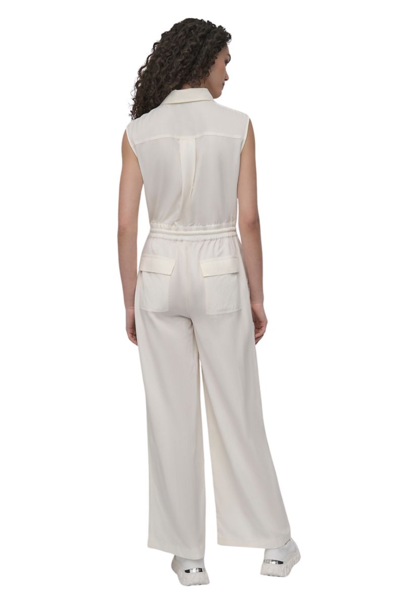 Womens Sleeveless Utility Jumpsuit
