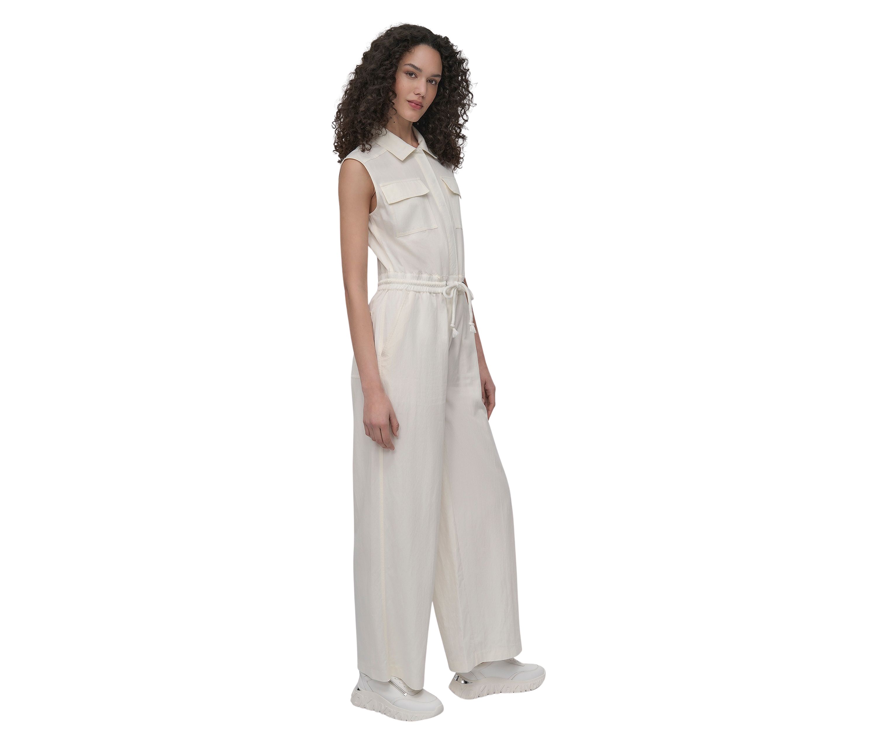 Womens Sleeveless Utility Jumpsuit