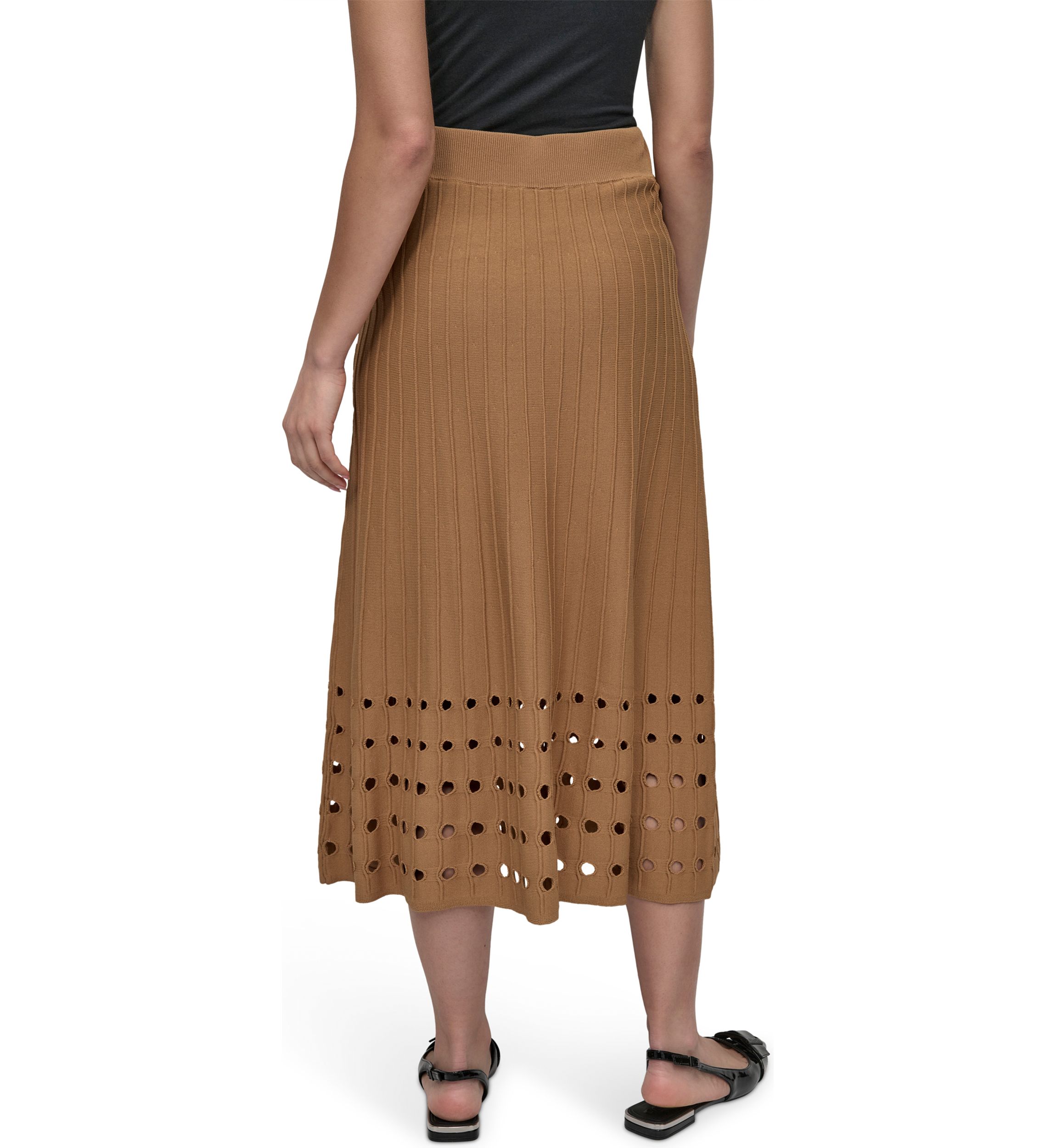 Womens Hole Hem Sweater Knit Skirt
