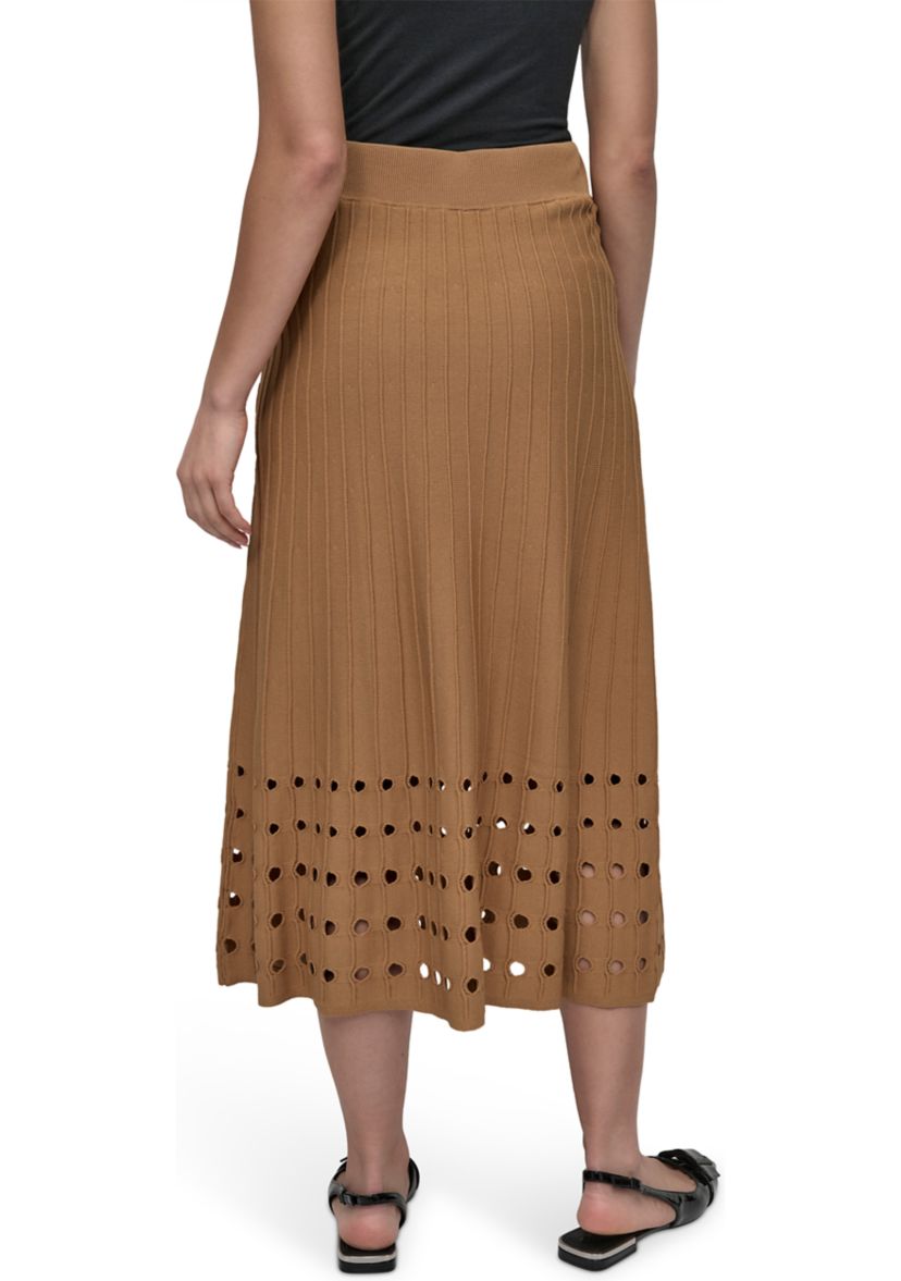 Womens Hole Hem Sweater Knit Skirt