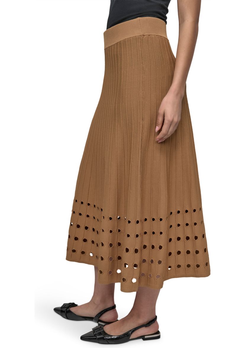 Womens Hole Hem Sweater Knit Skirt