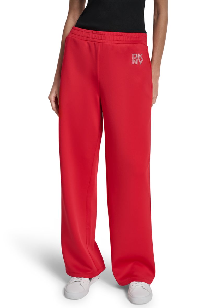 Scuba Wide Leg Pull-On Logo Pants