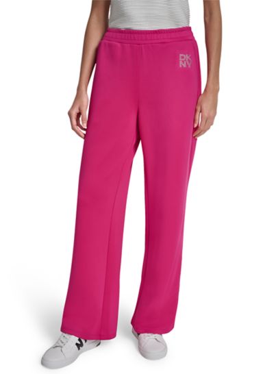 Scuba Wide Leg Pull-On Logo Pants