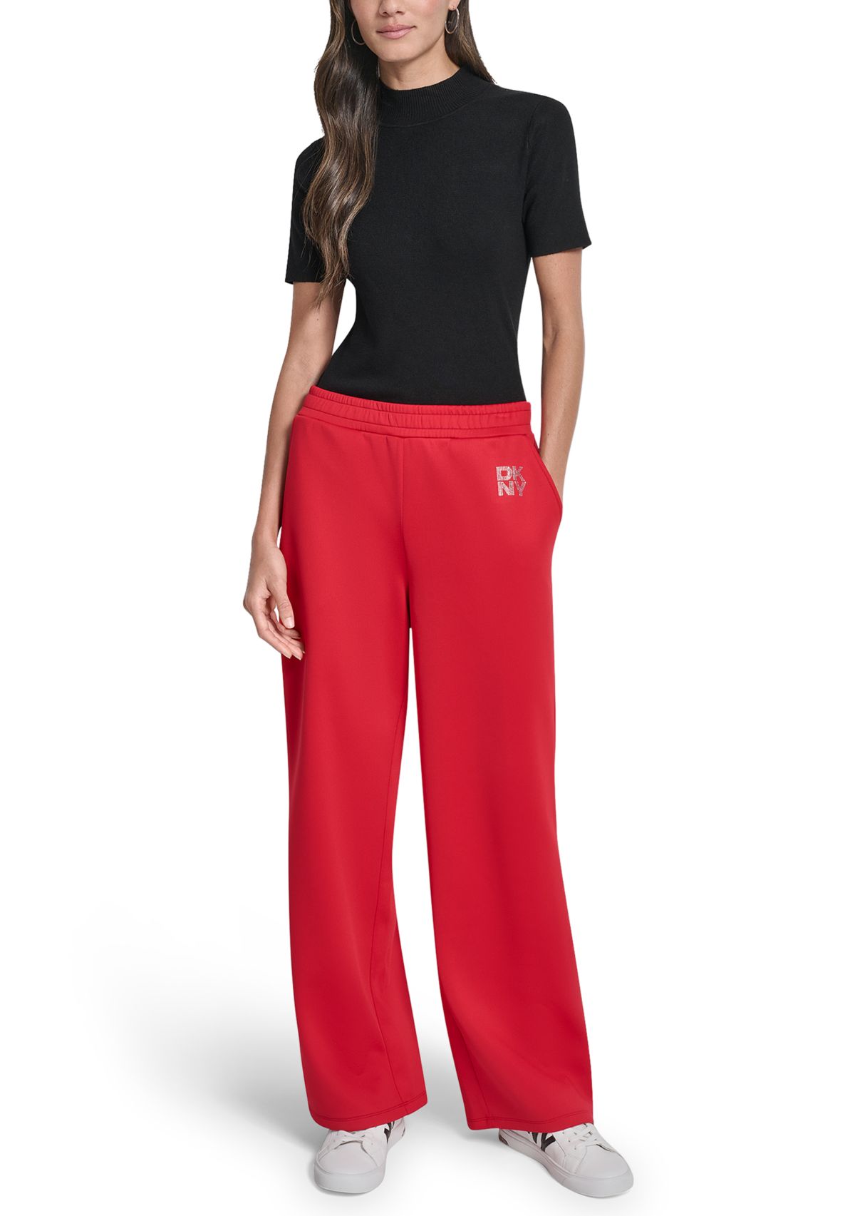 Scuba Wide Leg Pull-On Logo Pants