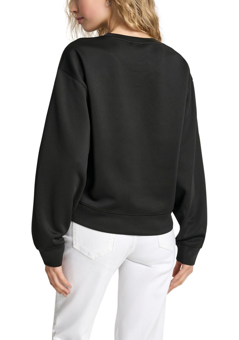 Womens Long Sleeve NYC Graphic Scuba Pullover