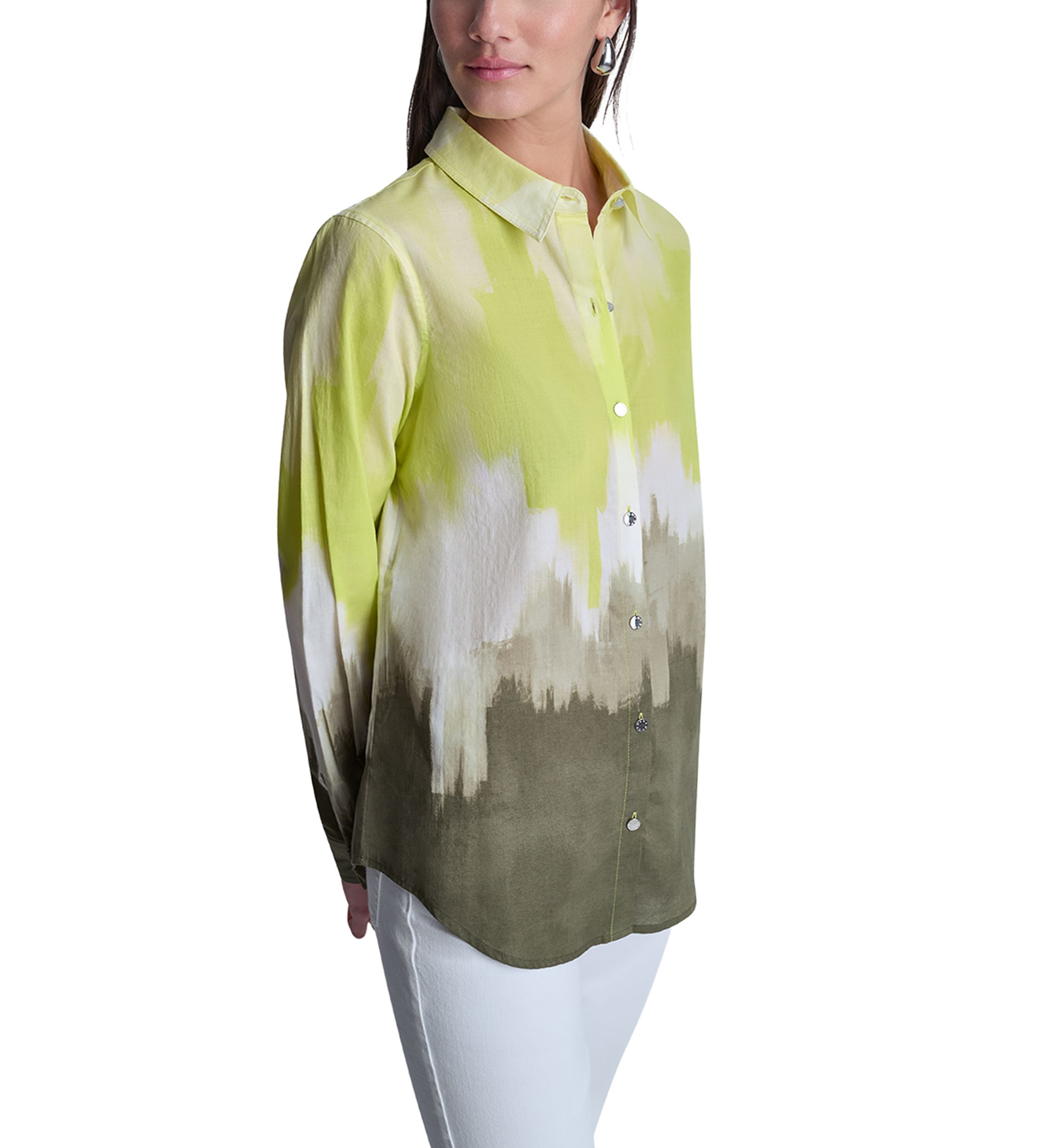 khaki dress shirts Adaptive Long Sleeve Khaki Flannel Shirt Combo Layering Piece with Magnetic Closures Khaki / 3XL