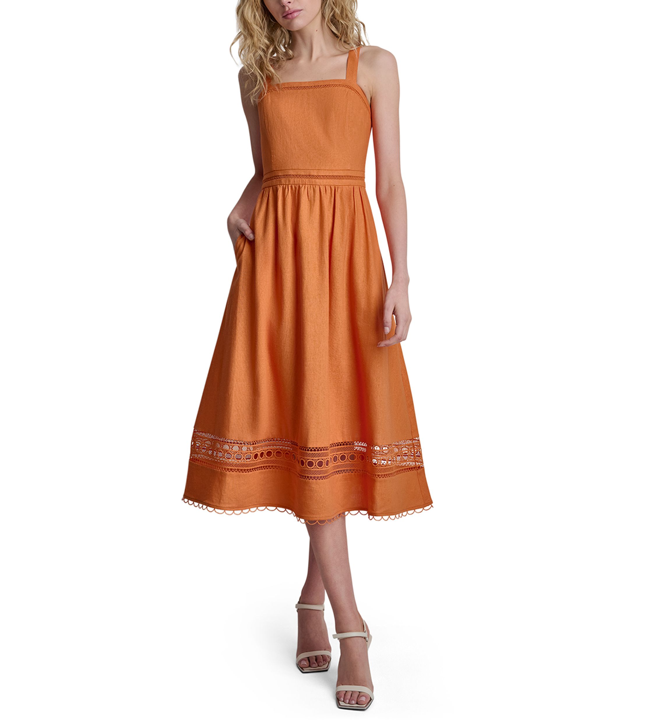 Women's Orange Midi Dresses | Belk