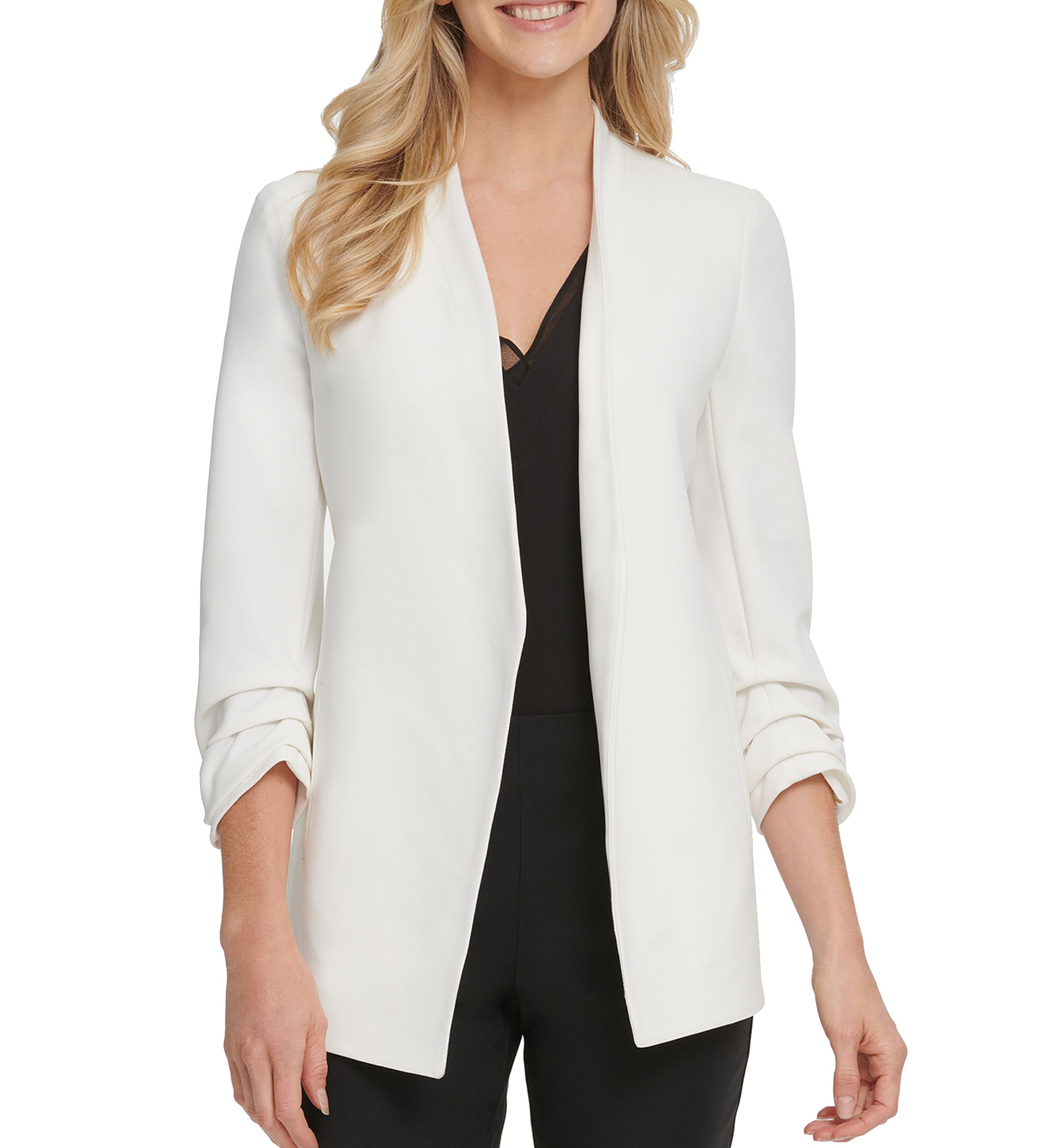 Foundation Long Sleeve Open Front Jacket with Pockets