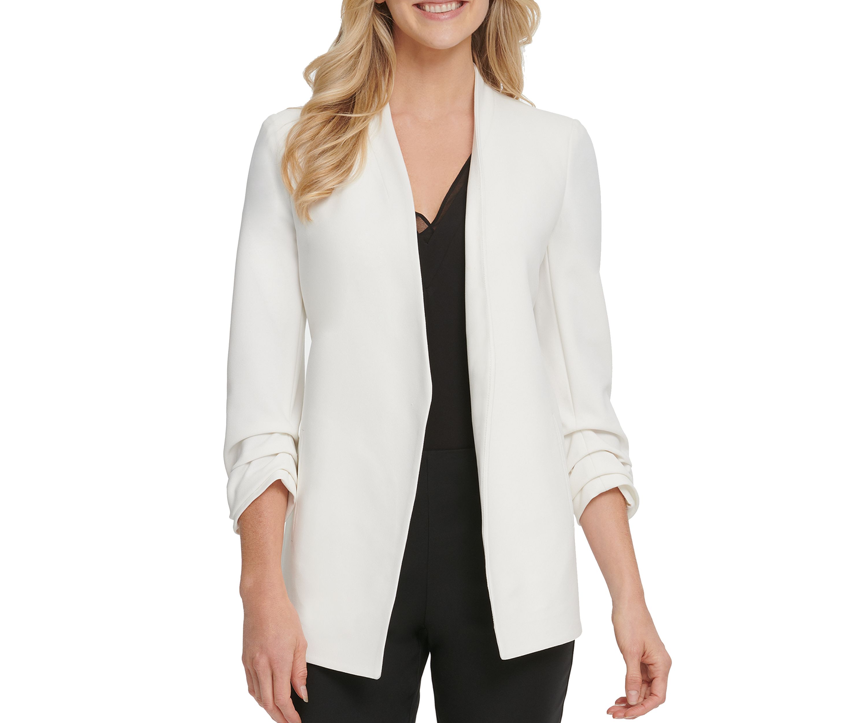 Foundation Long Sleeve Open Front Jacket with Pockets