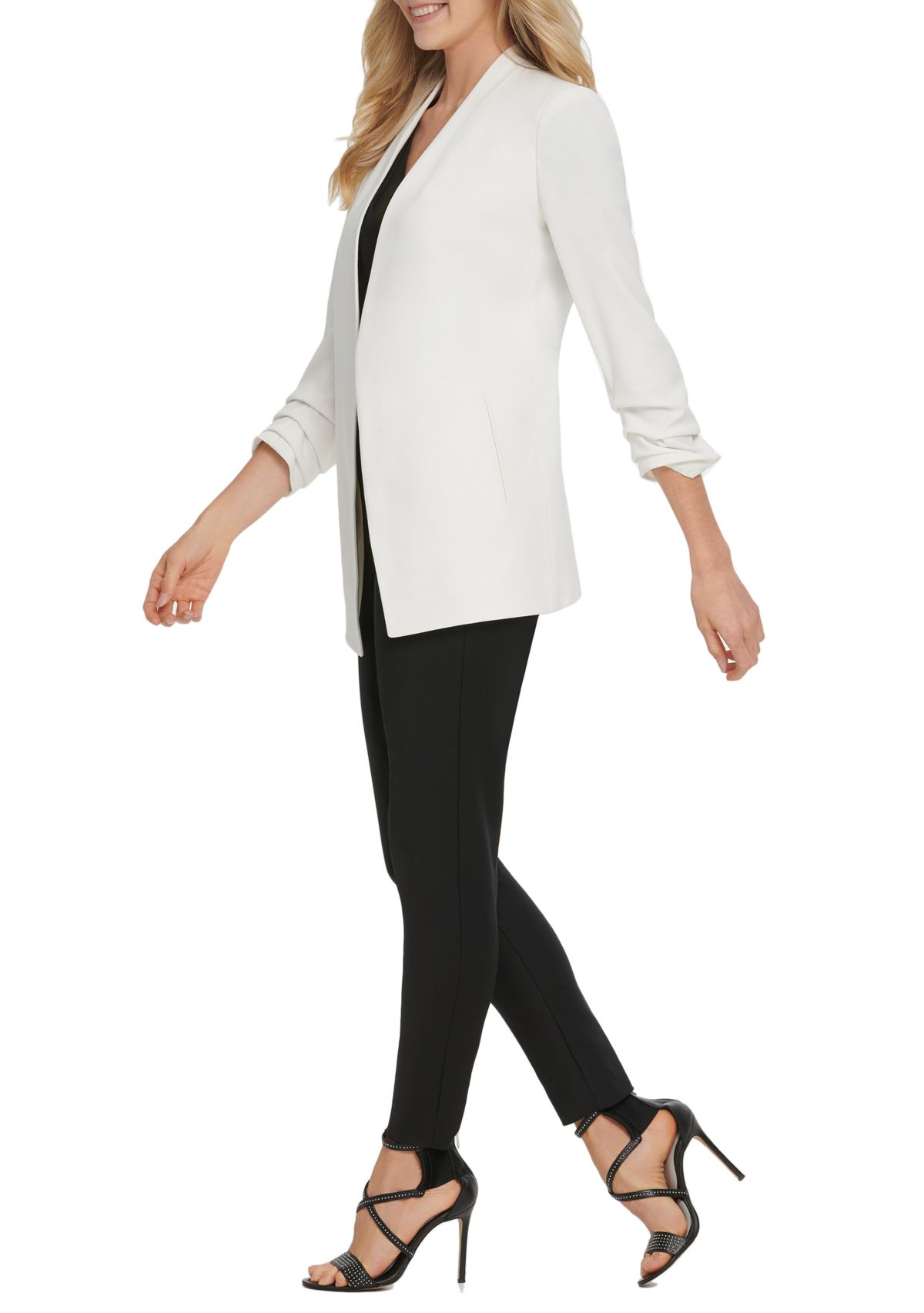 Foundation Long Sleeve Open Front Jacket with Pockets