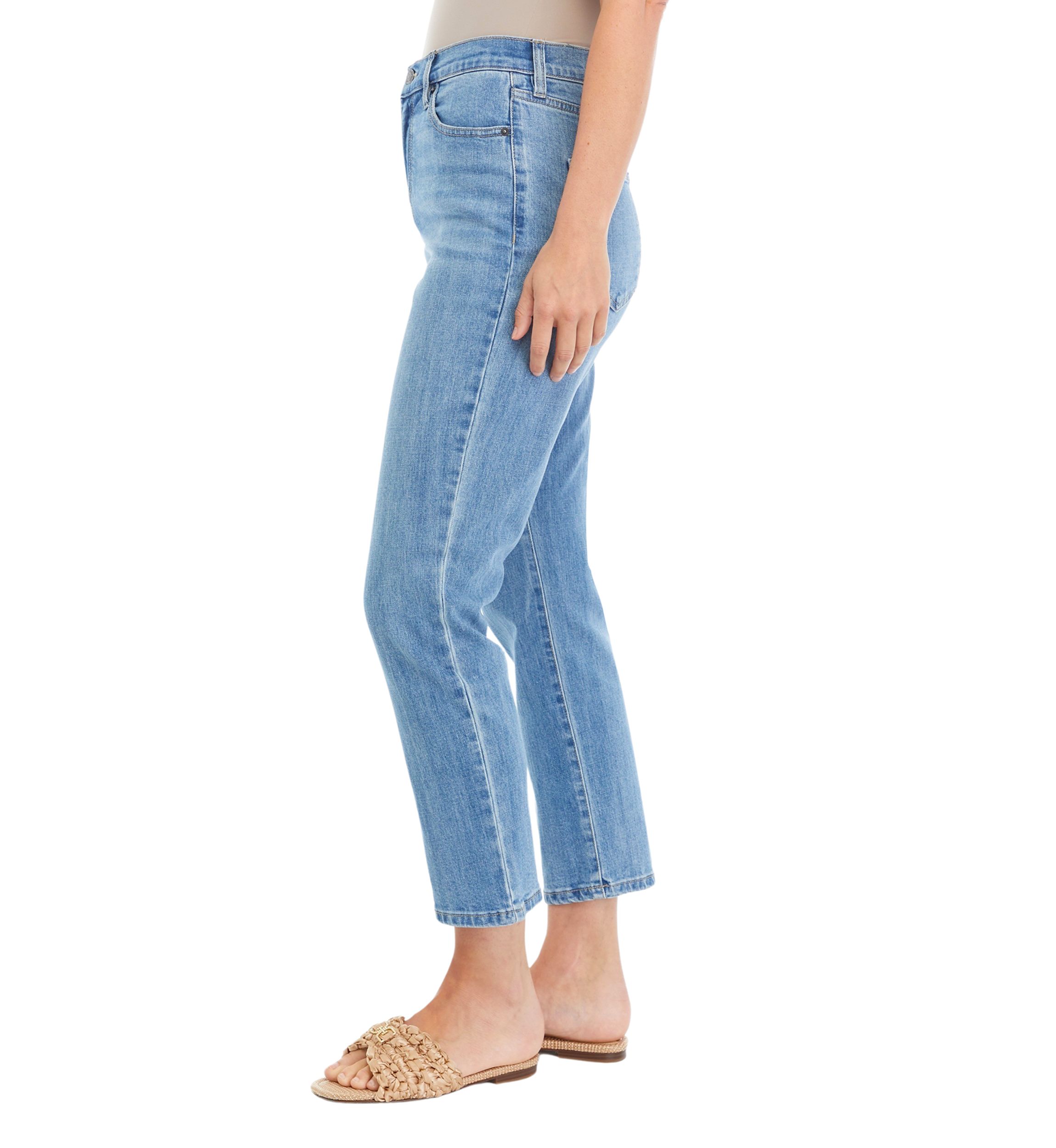 Womens Straight Ankle Denim Jeans