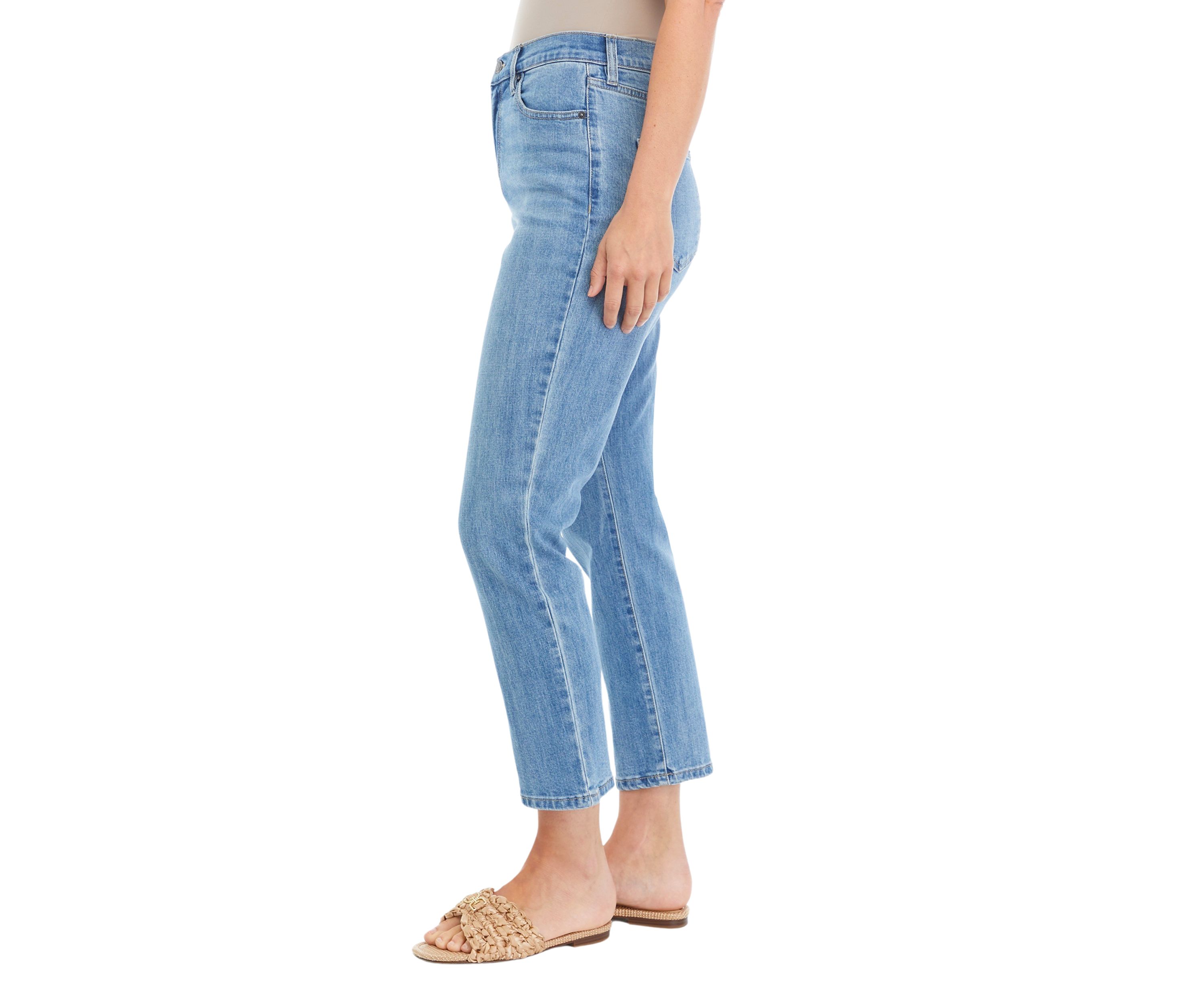 Womens Straight Ankle Denim Jeans