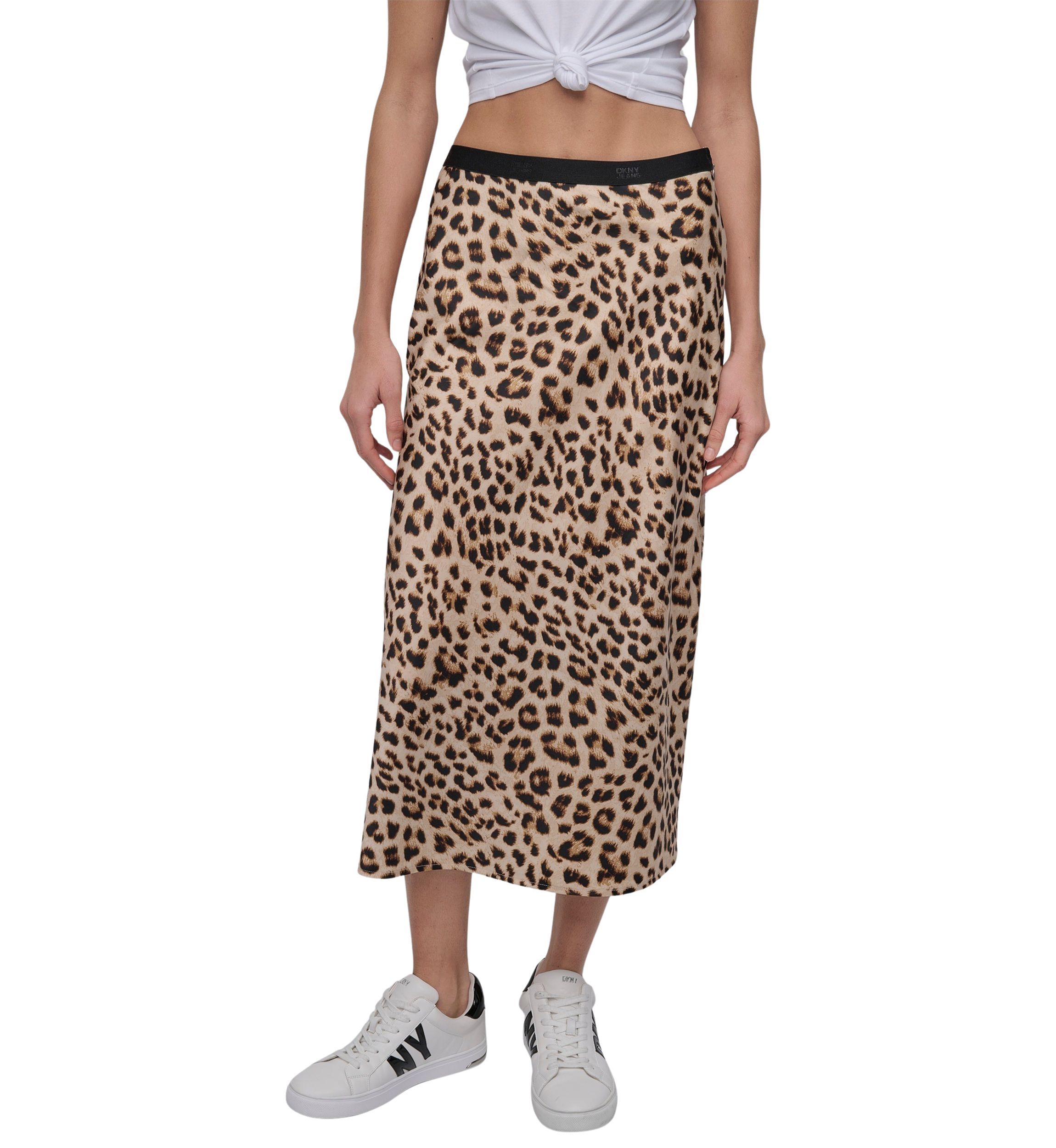 Womens Logo Elastic Waistband Slip Skirt