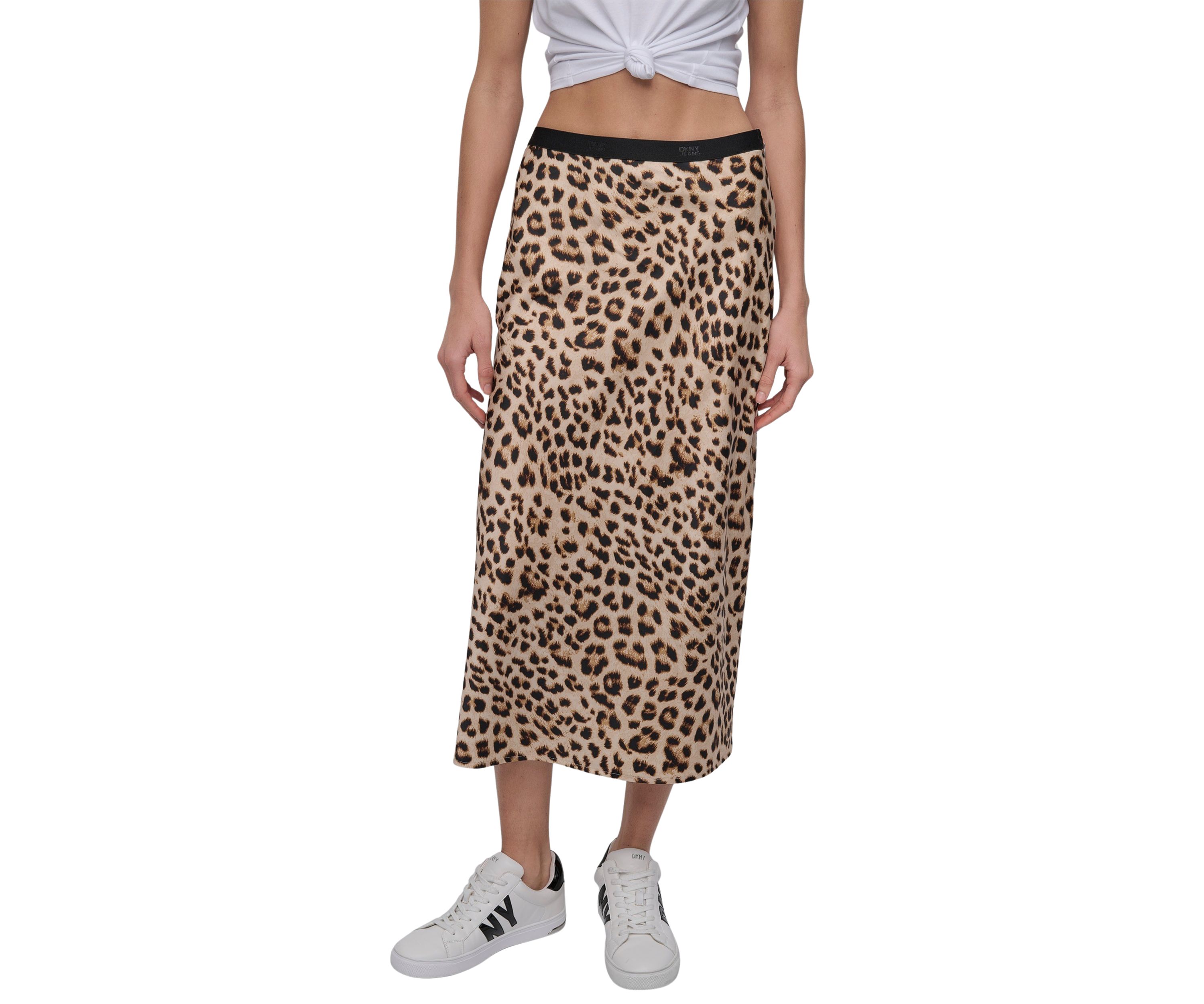 Womens Logo Elastic Waistband Slip Skirt