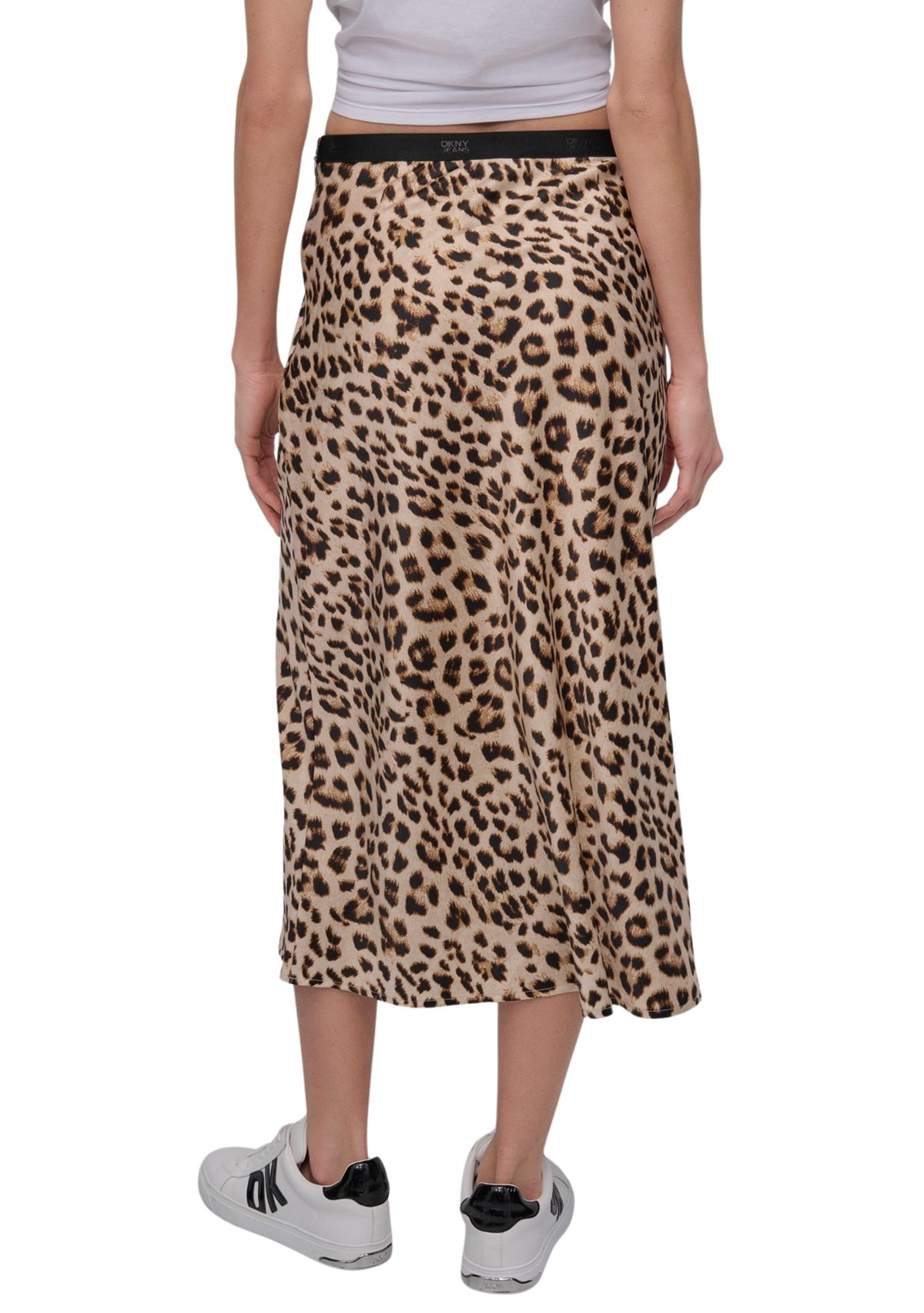 Womens Logo Elastic Waistband Slip Skirt