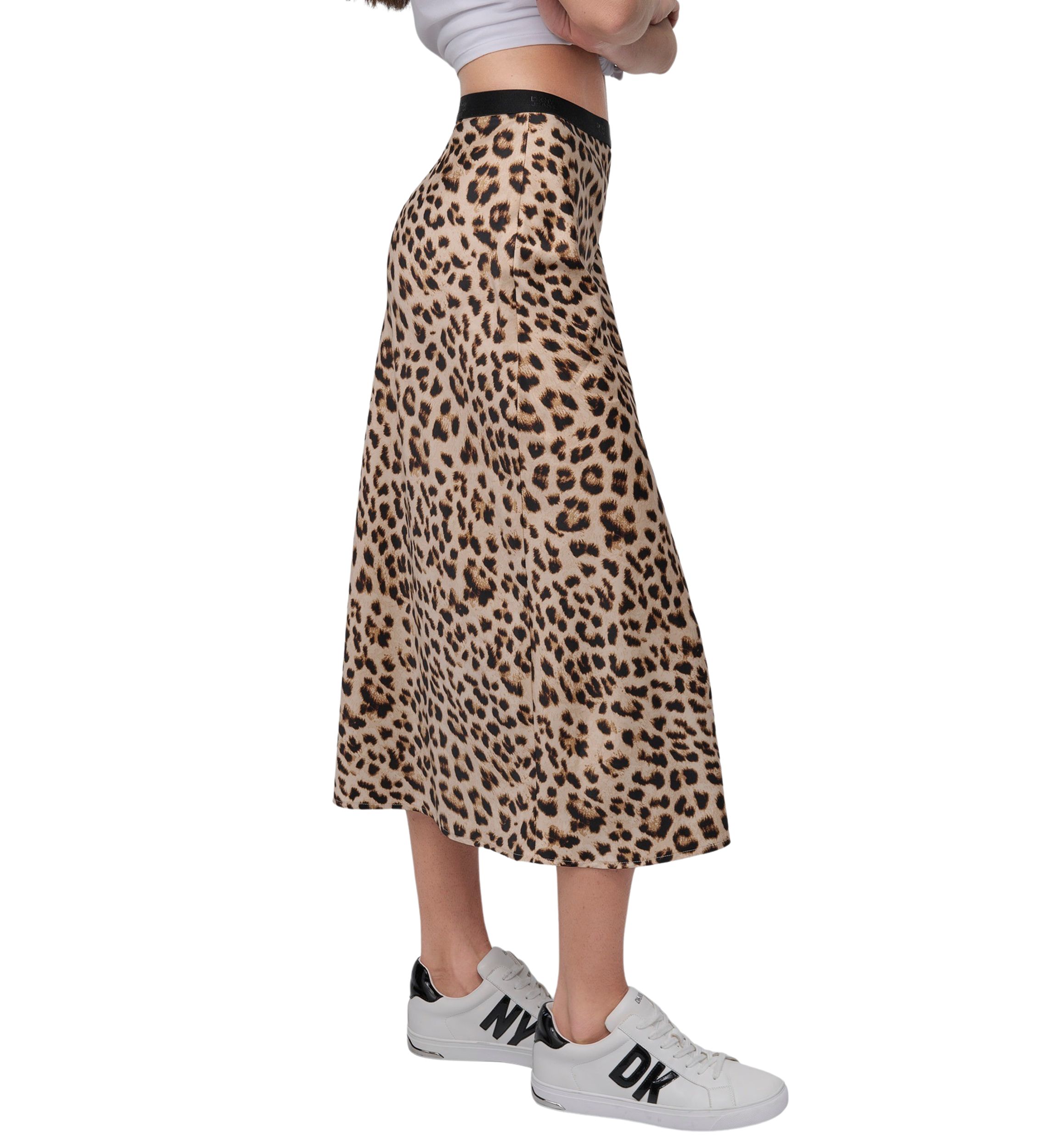 Womens Logo Elastic Waistband Slip Skirt