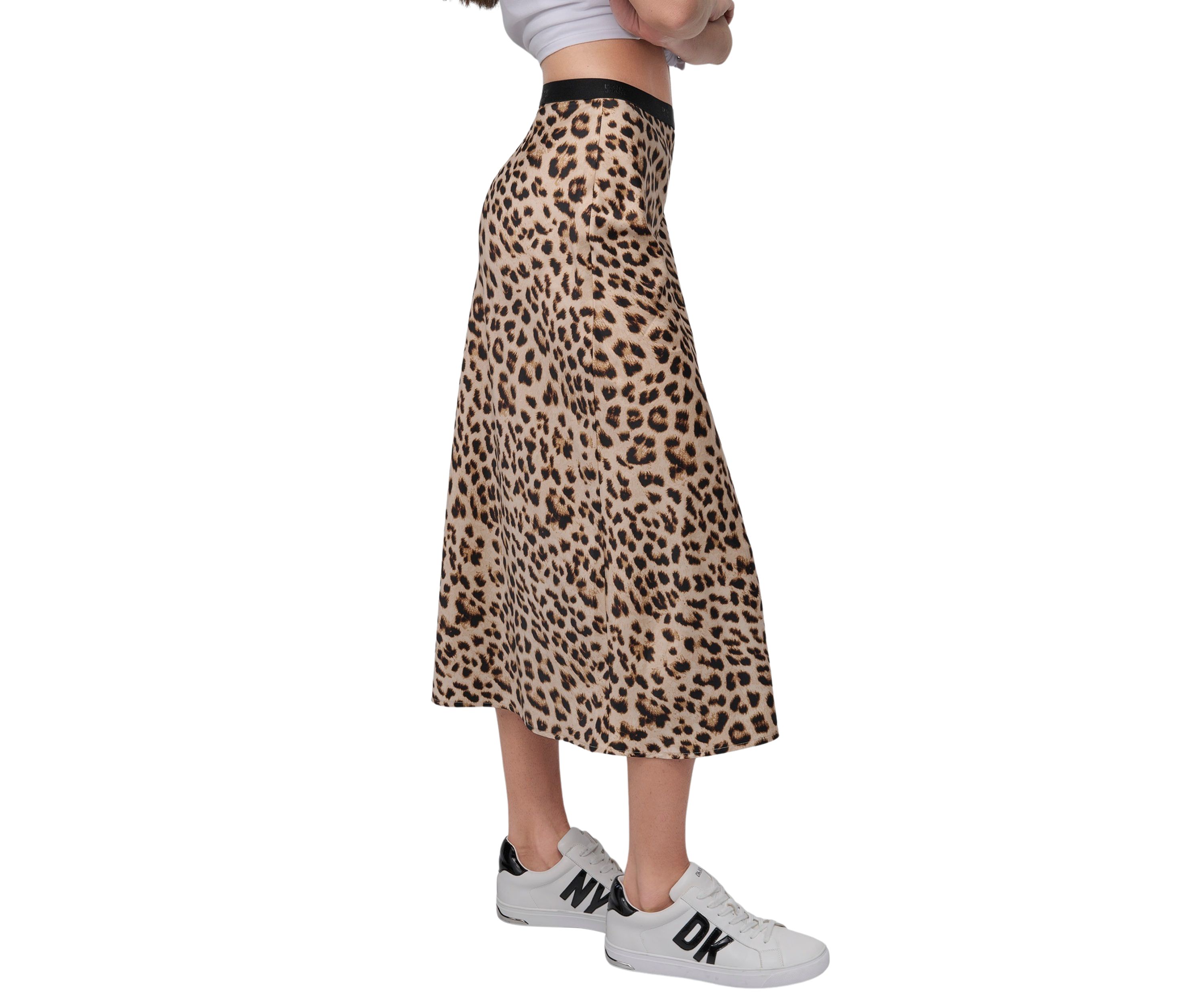 Womens Logo Elastic Waistband Slip Skirt