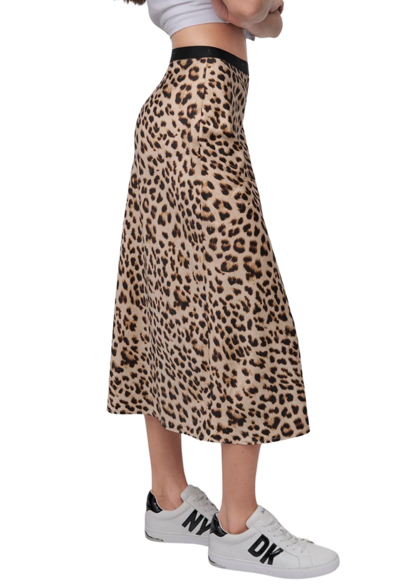 Womens Logo Elastic Waistband Slip Skirt