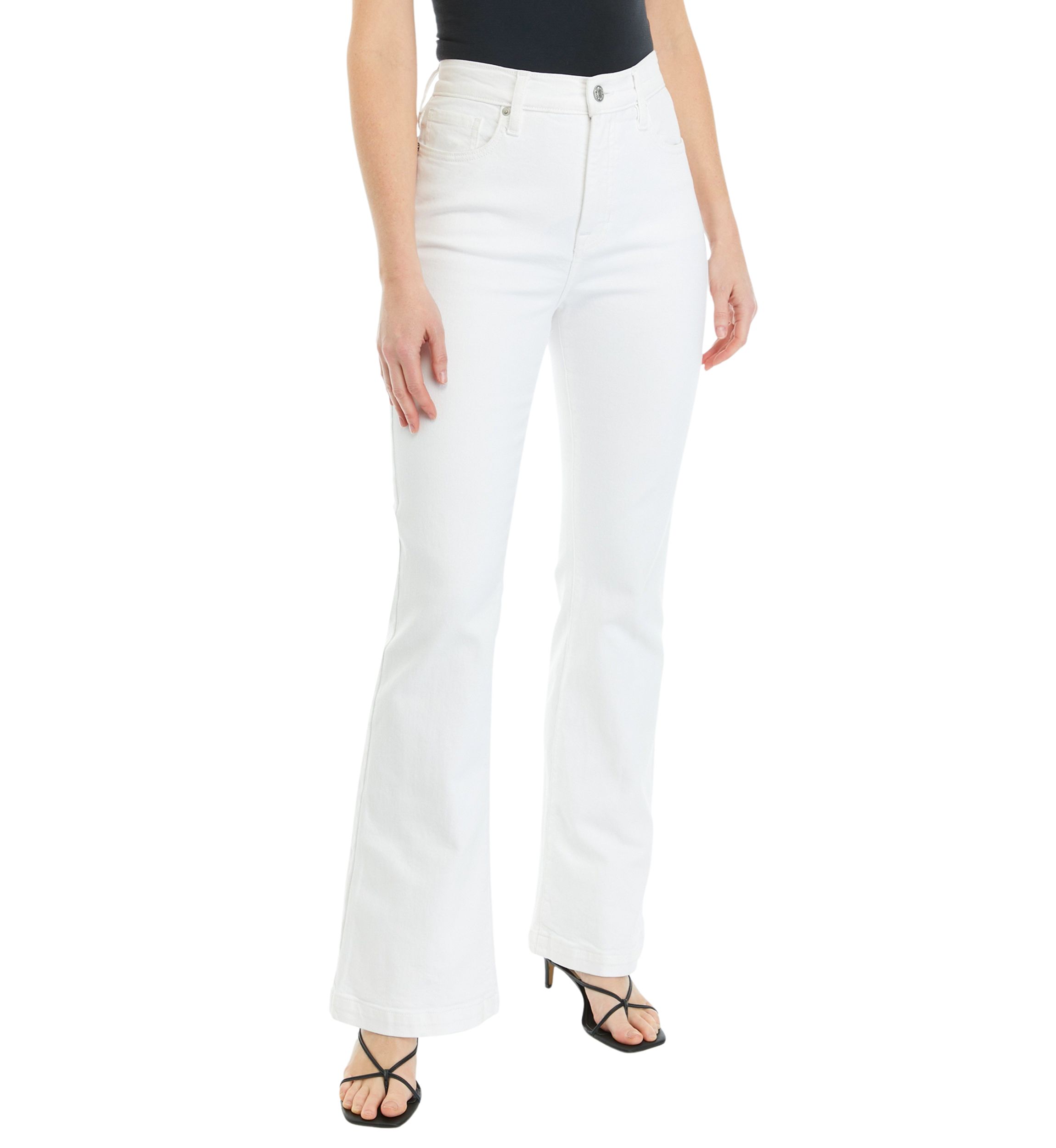Womens High Rise Flare Denim Jeans