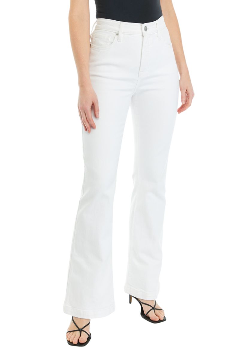Womens High Rise Flare Denim Jeans
