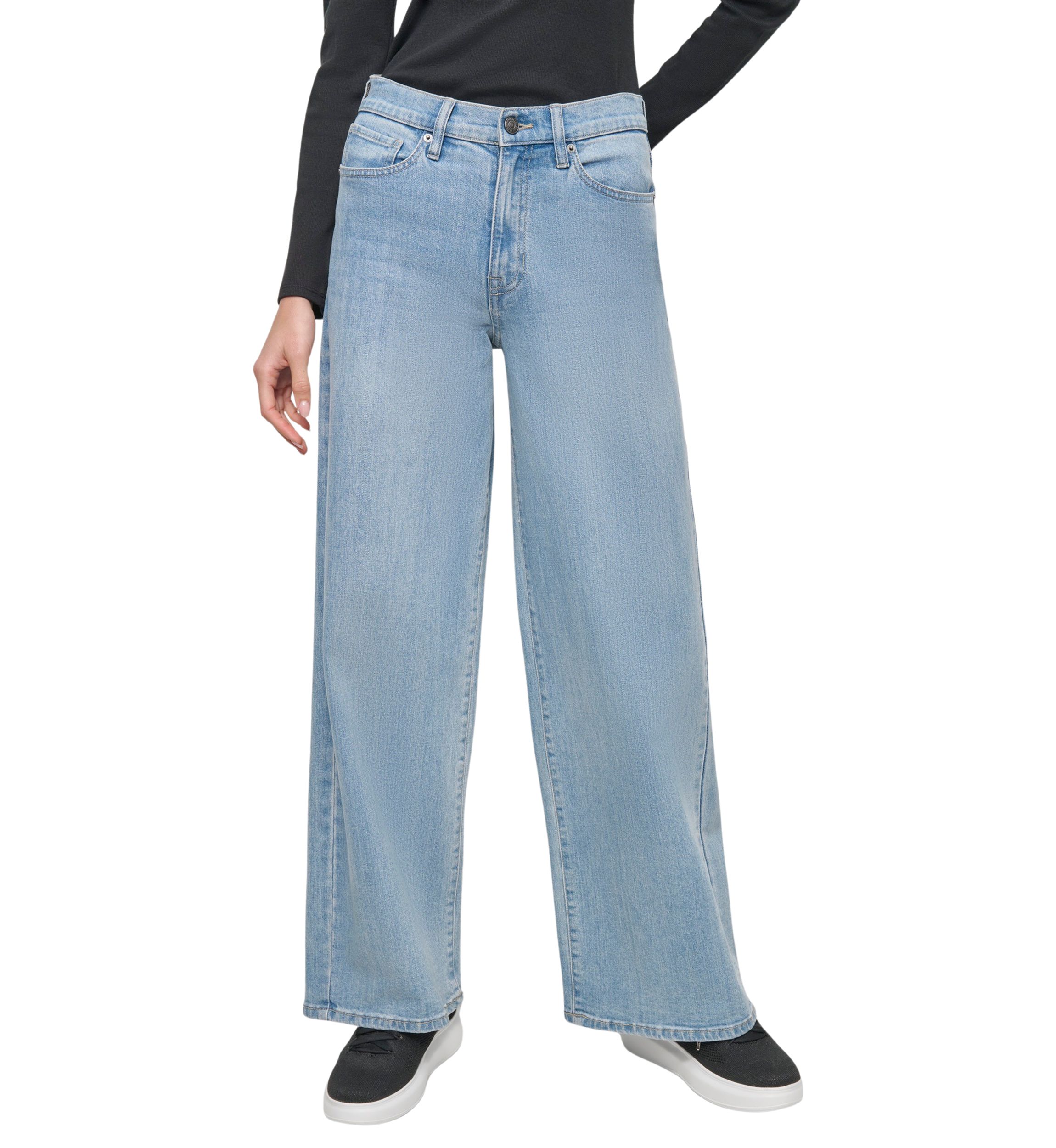 Womens Wide Leg Denim Jeans