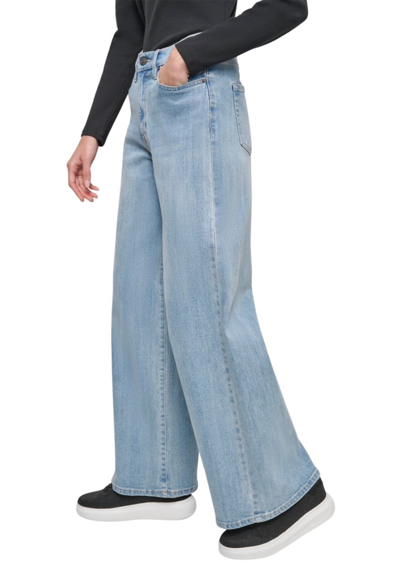 Womens Wide Leg Denim Jeans